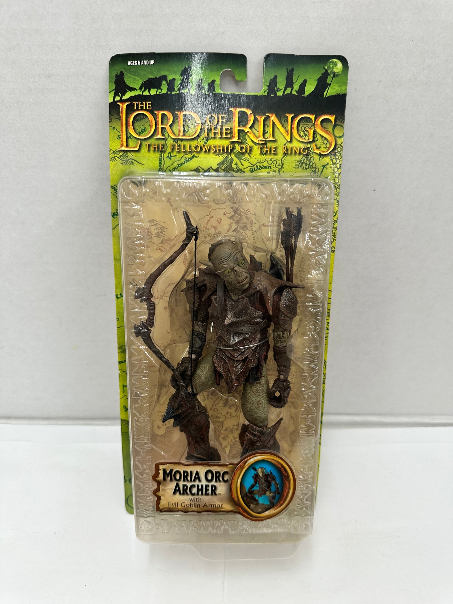 ToyBiz The Lord of the Rings Fellowship Moria Orc Archer 6" Figure New 2004