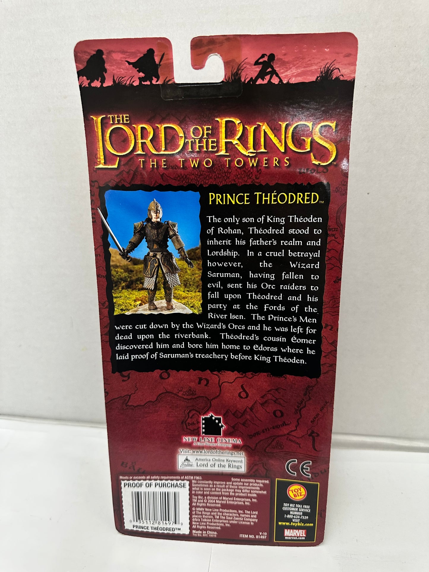 Lord of the Rings Prince Theodred The Two Towers Toybiz 2004 LOTR