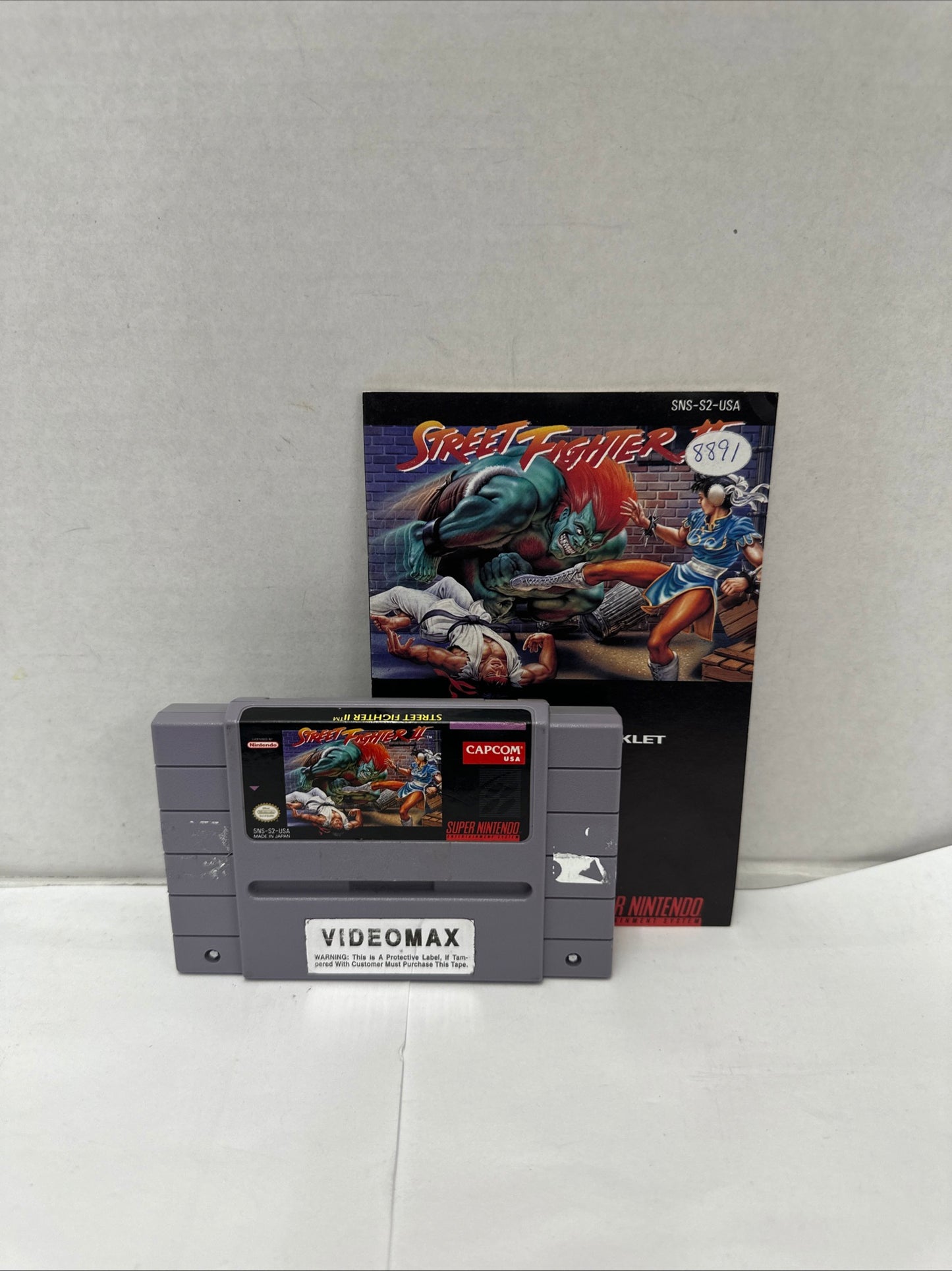 Super Nintendo SNES 1992 - Street Fighter II w/ Manual (Works - No Box)