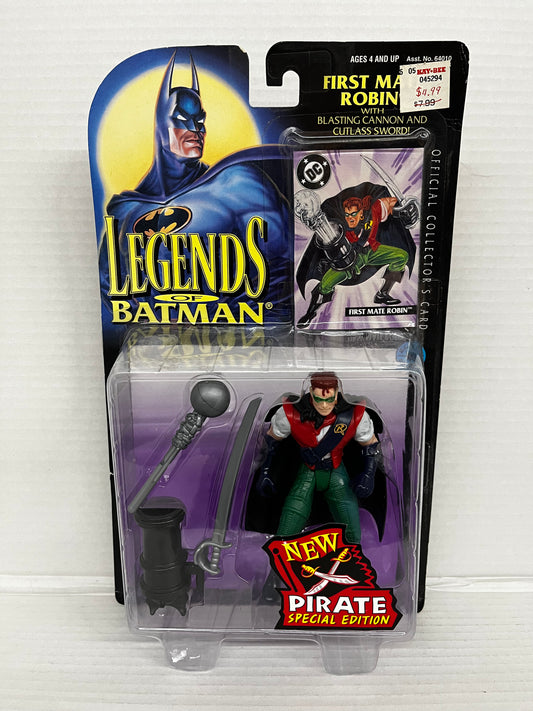 RARE NEW 1995 KENNER LEGENDS OF BATMAN FIRST MATE ROBIN PIRATE FIGURE SPEC EDTN