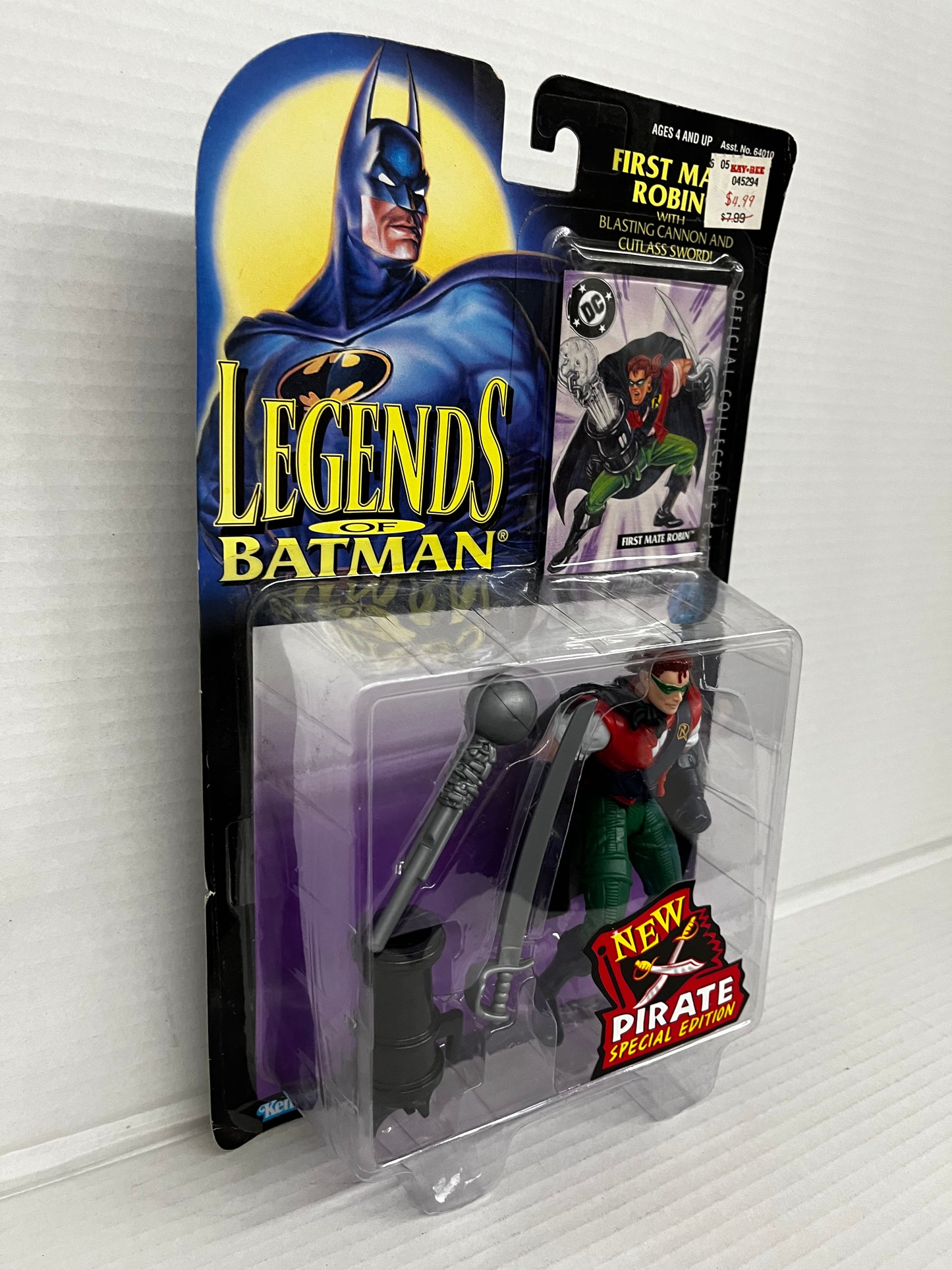 RARE NEW 1995 KENNER LEGENDS OF BATMAN FIRST MATE ROBIN PIRATE FIGURE SPEC EDTN