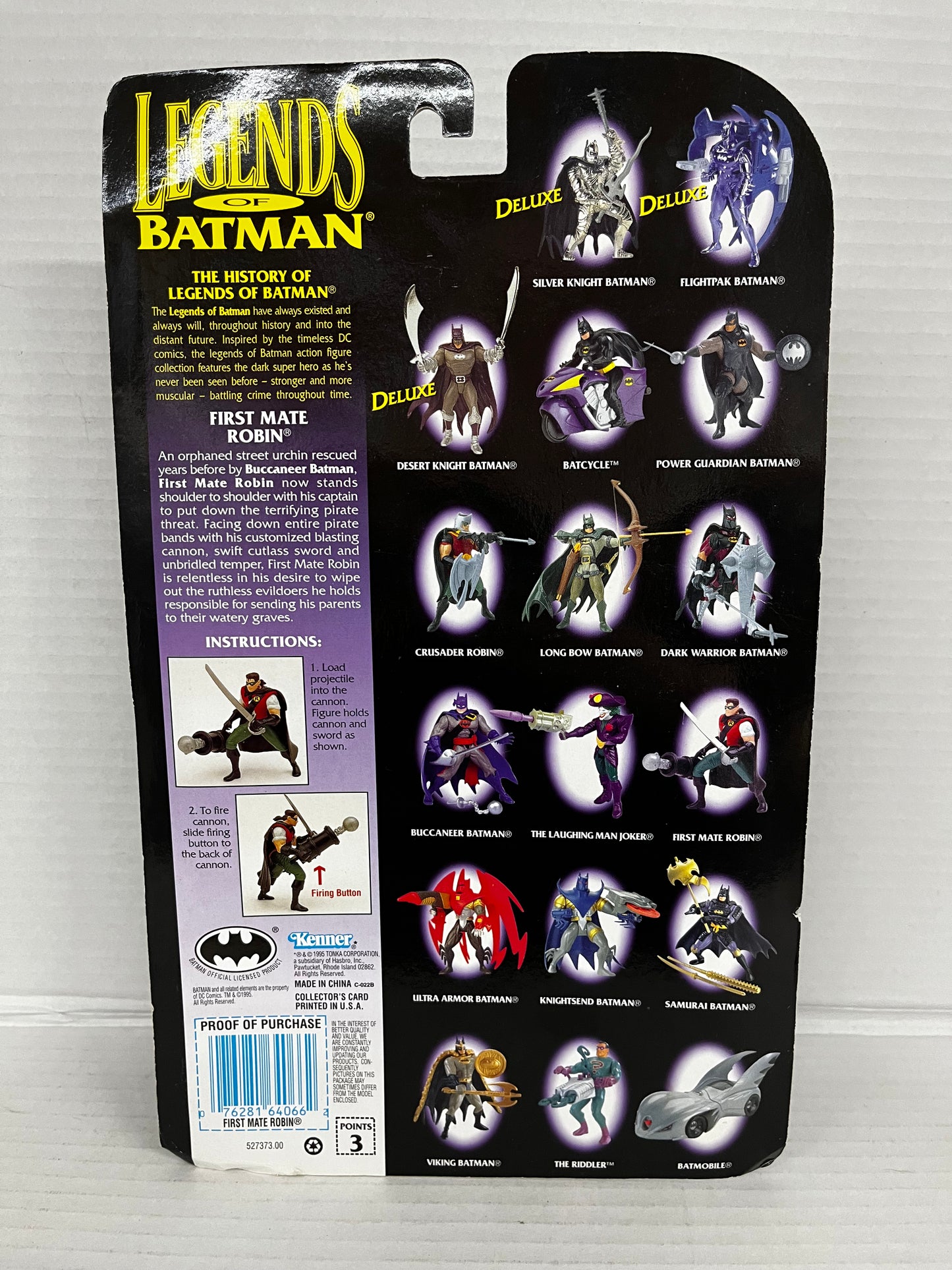 RARE NEW 1995 KENNER LEGENDS OF BATMAN FIRST MATE ROBIN PIRATE FIGURE SPEC EDTN