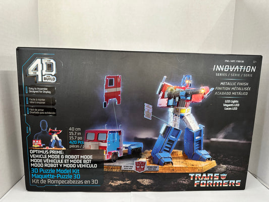 4D Build: Transformers Optimus Prime & Truck 3D Model Kit Puzzle