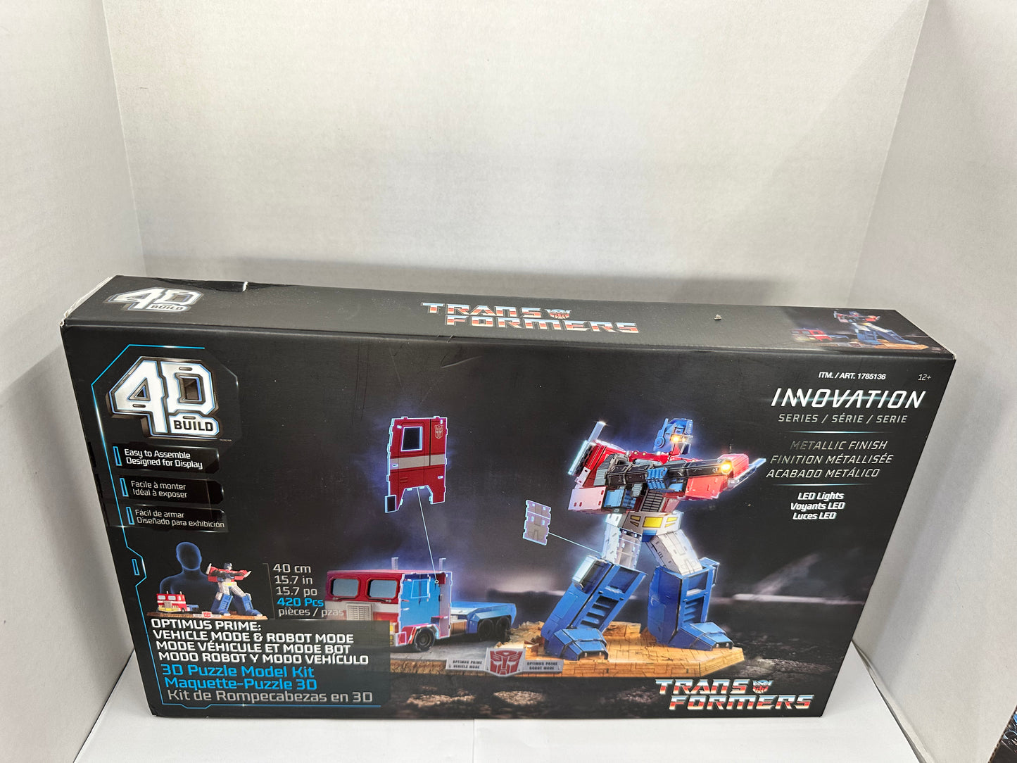 4D Build: Transformers Optimus Prime & Truck 3D Model Kit Puzzle
