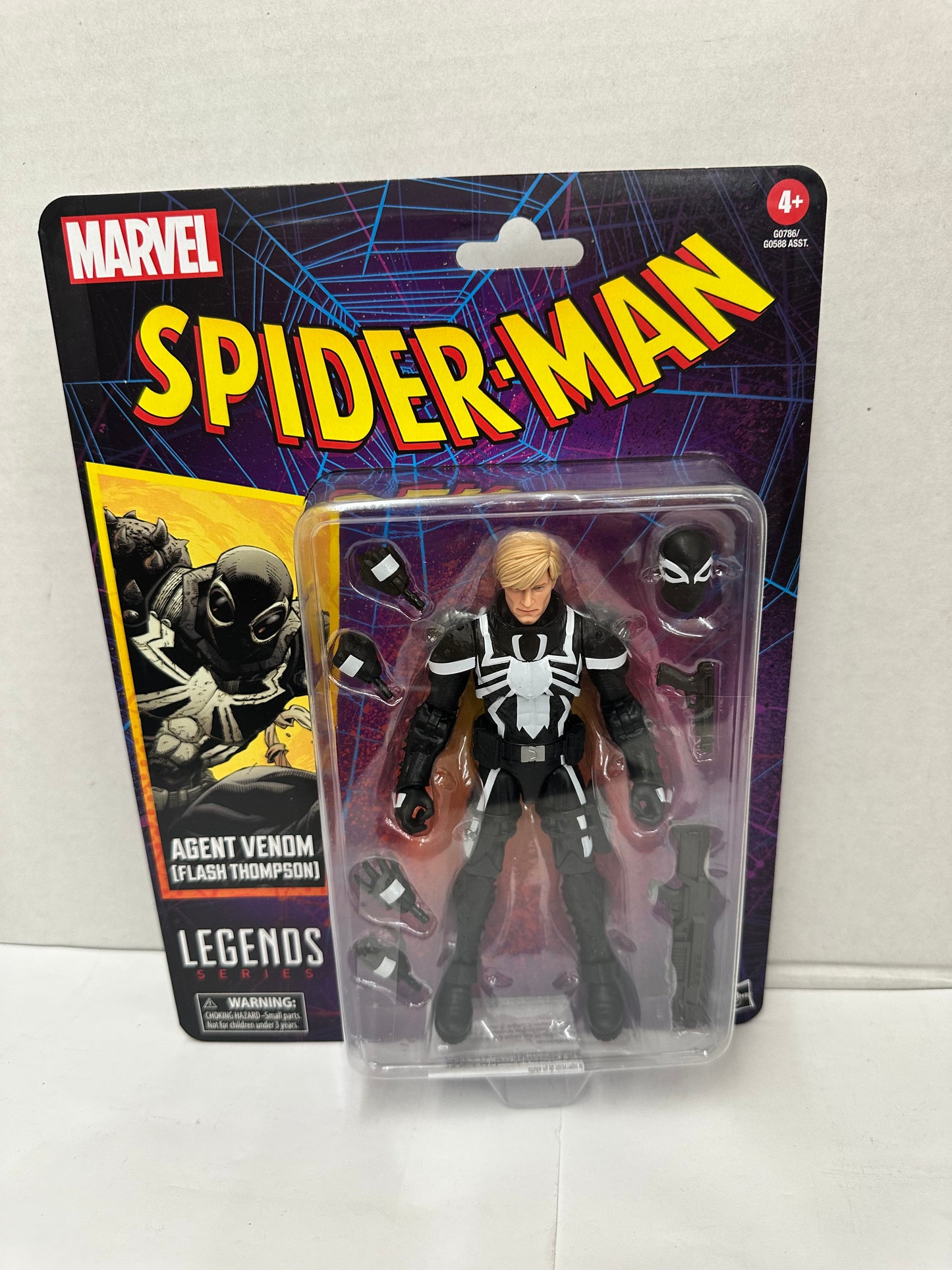 Marvel Legends Spider-Man Agent Venom Flash Thompson 6" Retro Card NEW