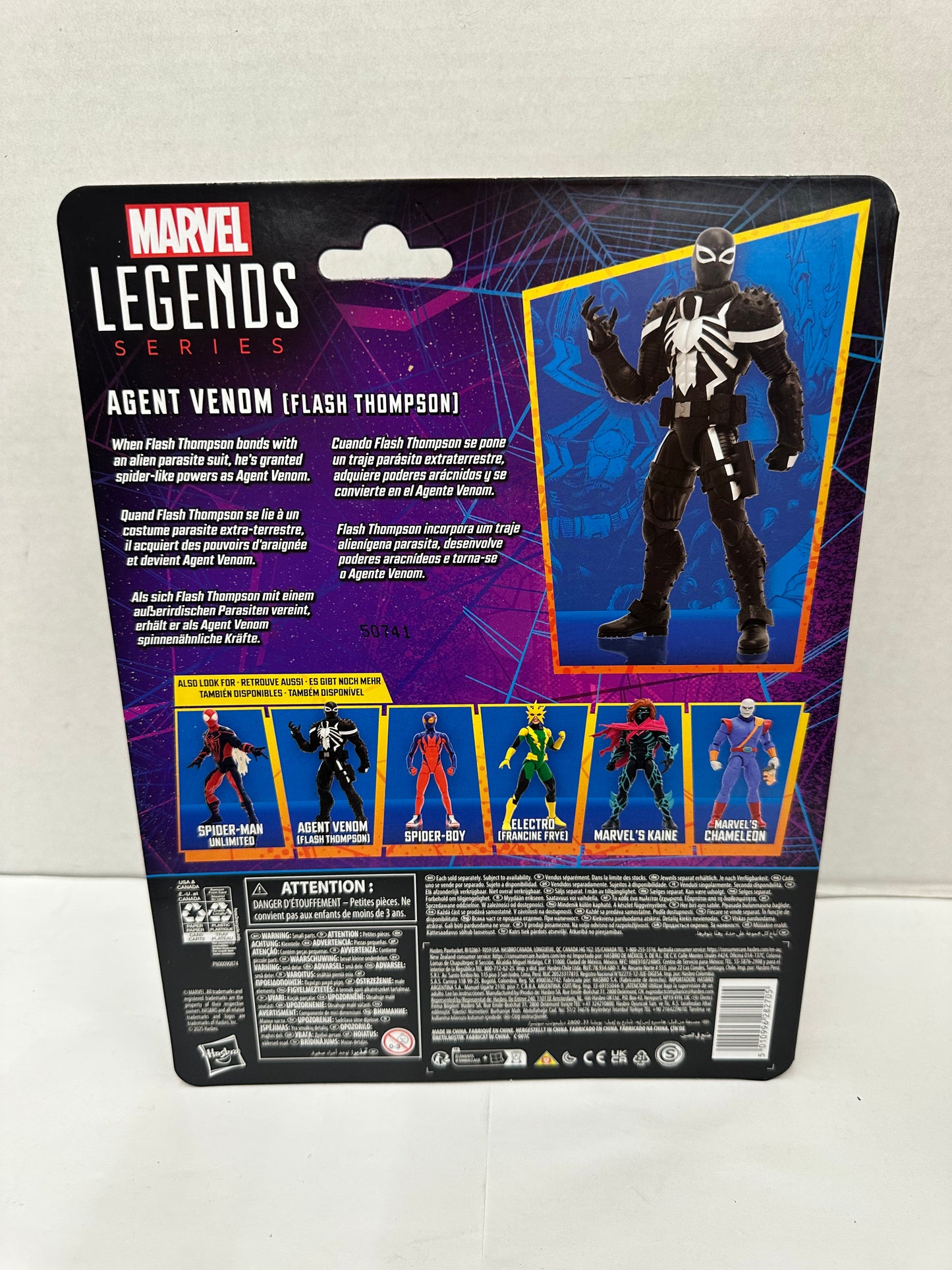 Marvel Legends Spider-Man Agent Venom Flash Thompson 6" Retro Card NEW
