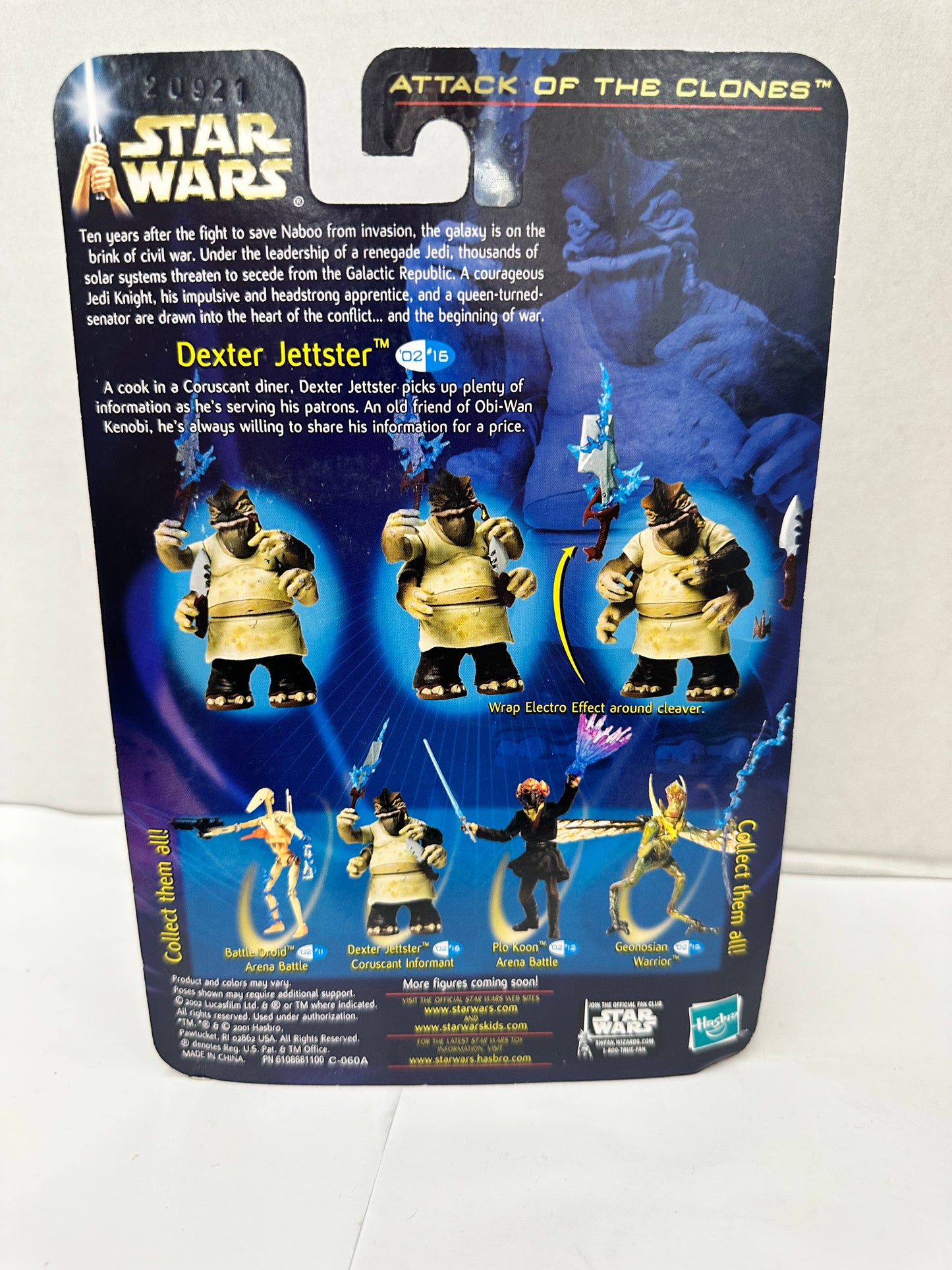 Star Wars Attack Of The Clones Dexter Jettster 3.75" Action Figure 2002 Hasbro