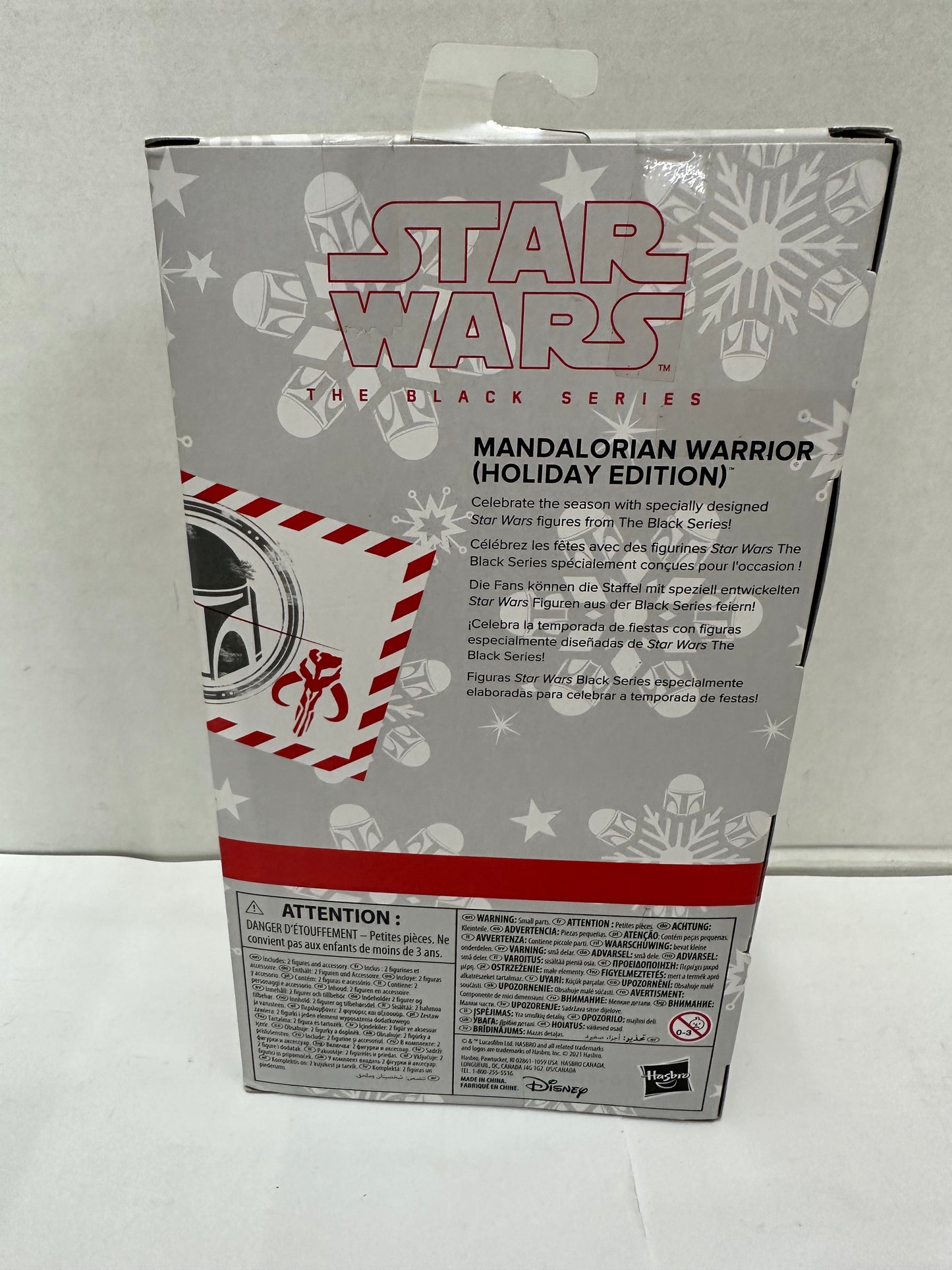 Star Wars Hasbro Black Series Action Figure Mandalorian Warrior Holiday Edition