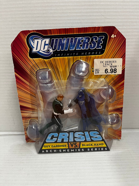 2008 DC Universe Crisis GUY GARDNER VS BLACK HAND Figure - NIB