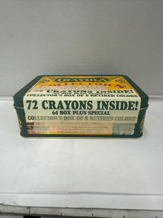 1991 Crayola Collector’s Colors Limited Edition Tin with 72 Crayons 8 Retired