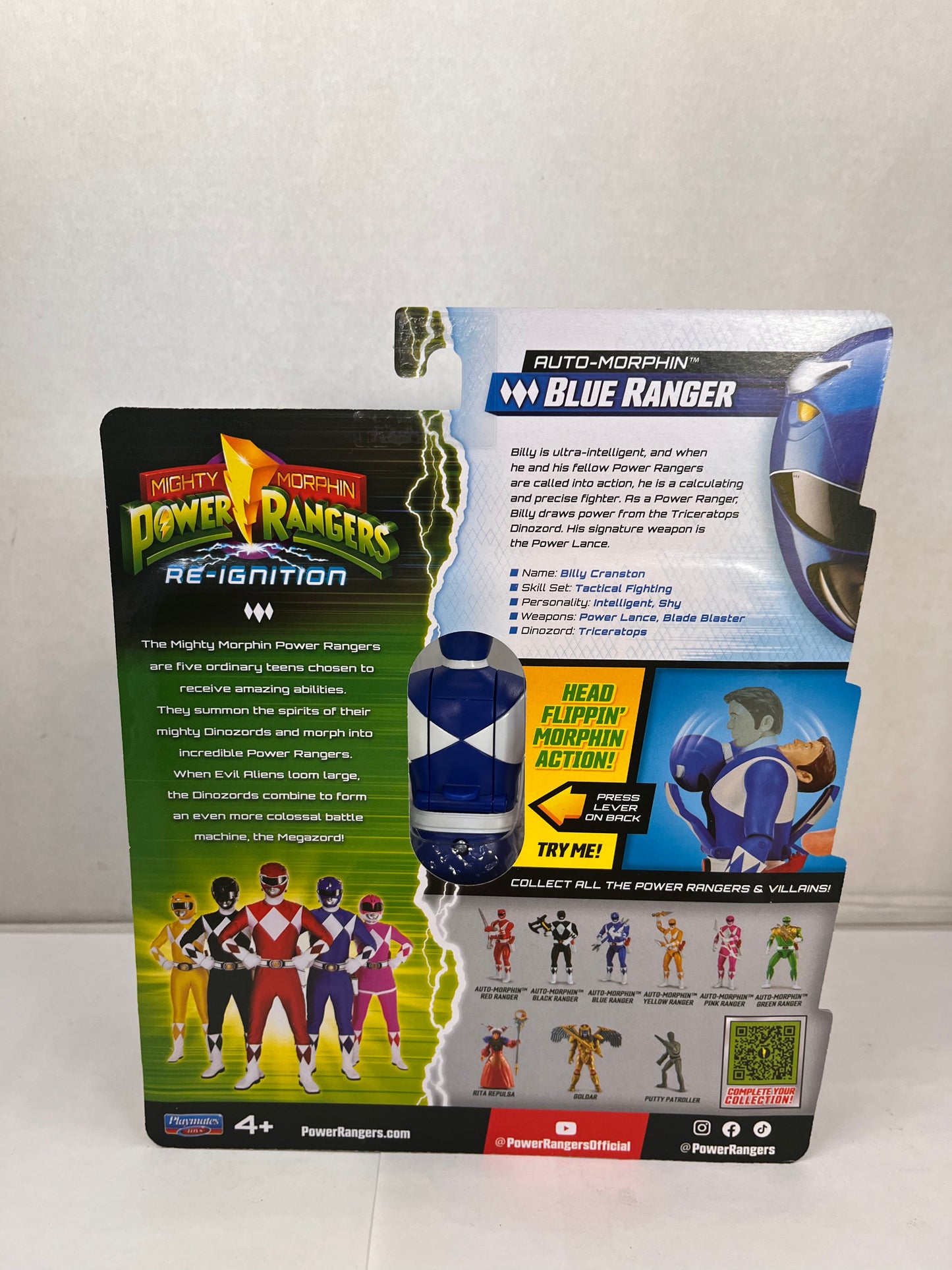 Power Rangers Re-Ignition Action Figure Auto Morphin - Blue Ranger