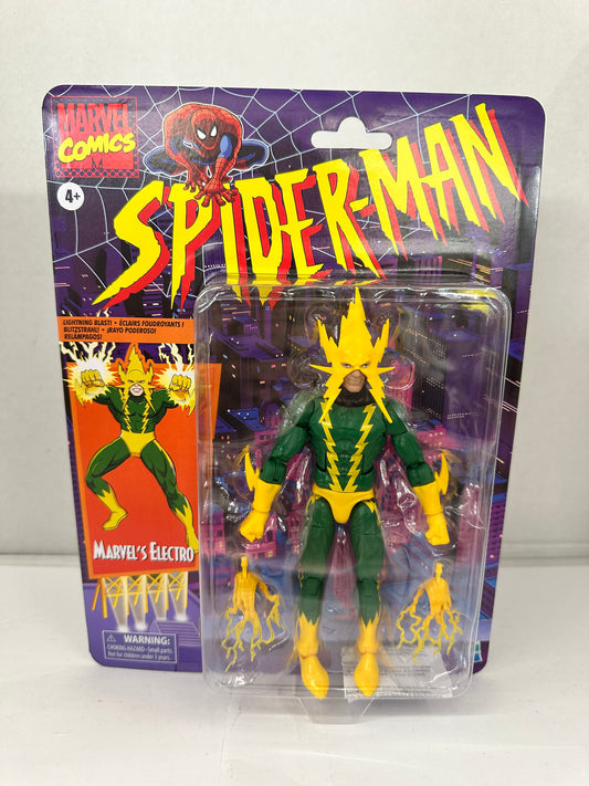 2025 Marvel Spider-Man Legends Retro Card ELECTRO 6" Hasbro Figure