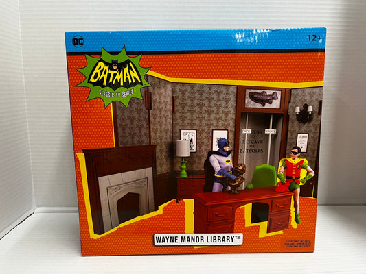 Batman DC Retro 66 Classics TV Series Wayne Manor Library Playset McFarlane Toys