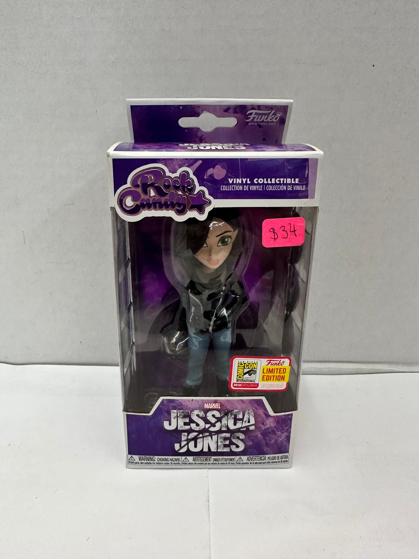 Funko Rock Candy Marvel Jessica Jones 2018 Summer Convention Box Damage