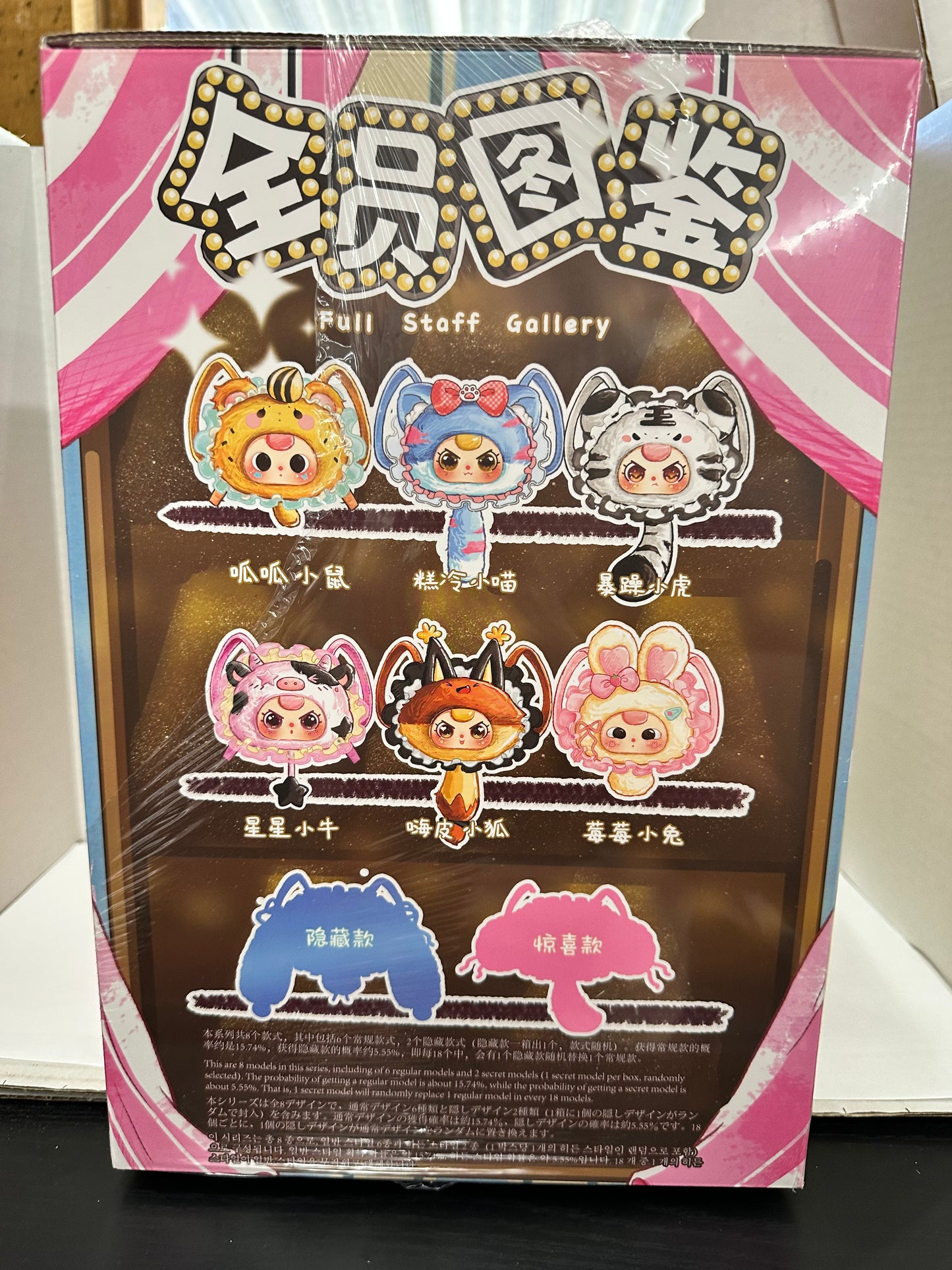Baby Three Fairy Tale Big Headed Bag Plush Blind Box Face Back Pack