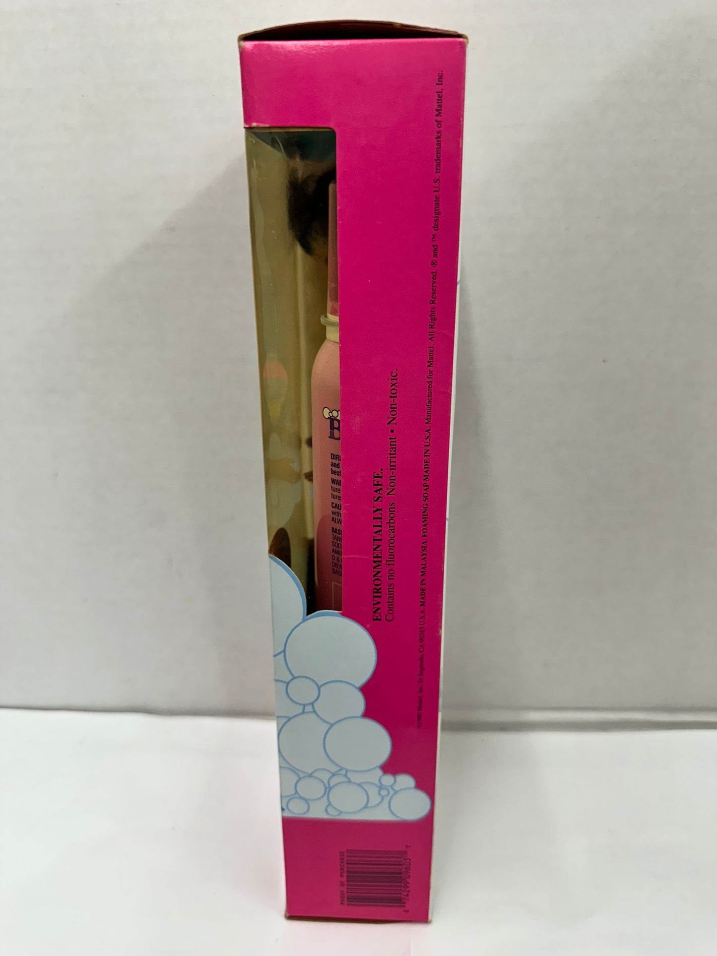 1990 Mattel Bathtime Fun Barbie With Pink Fashion Foam Soap #9601