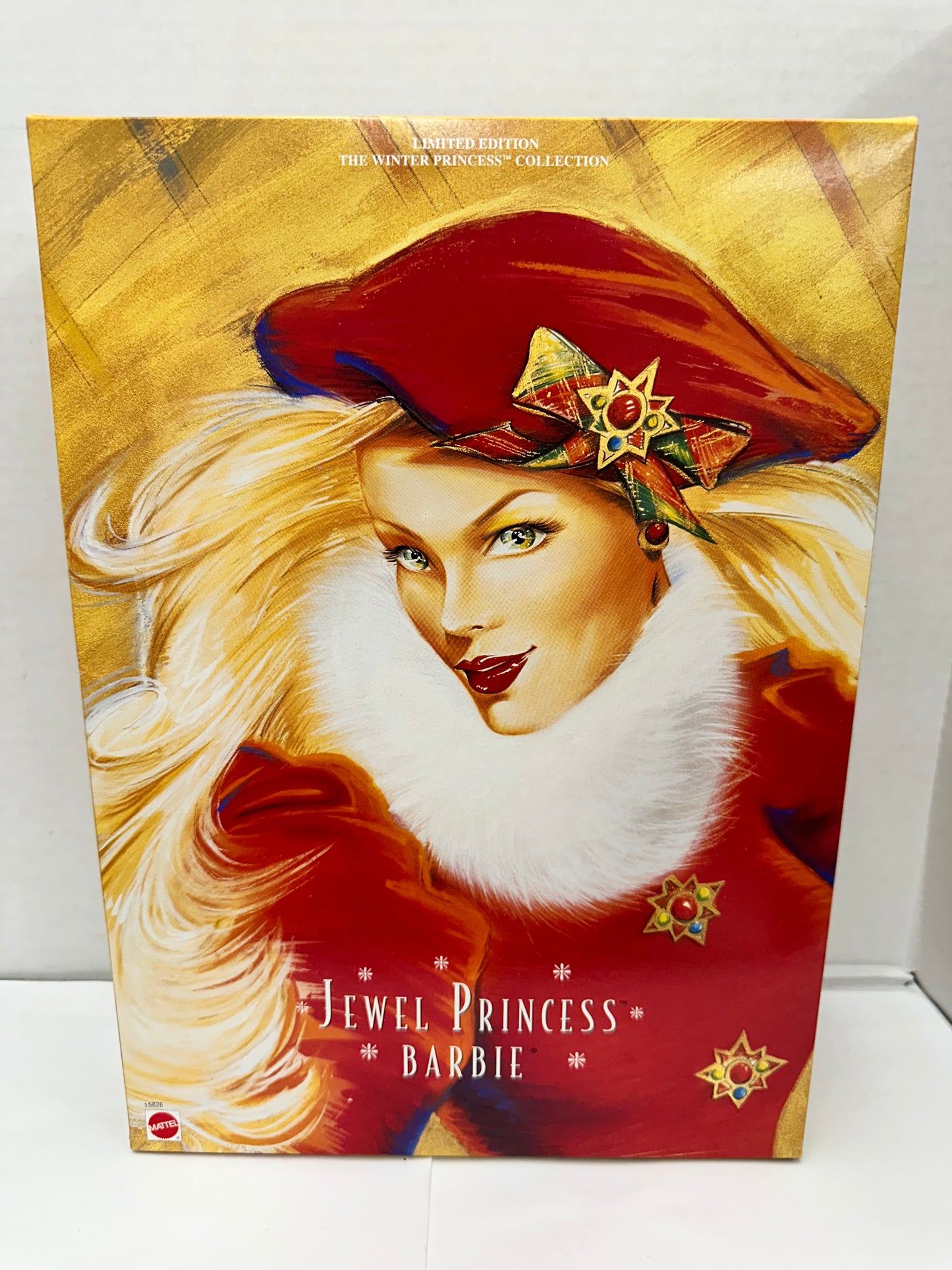 1996 Jewel Princess Barbie Doll Winter Holiday Mattel