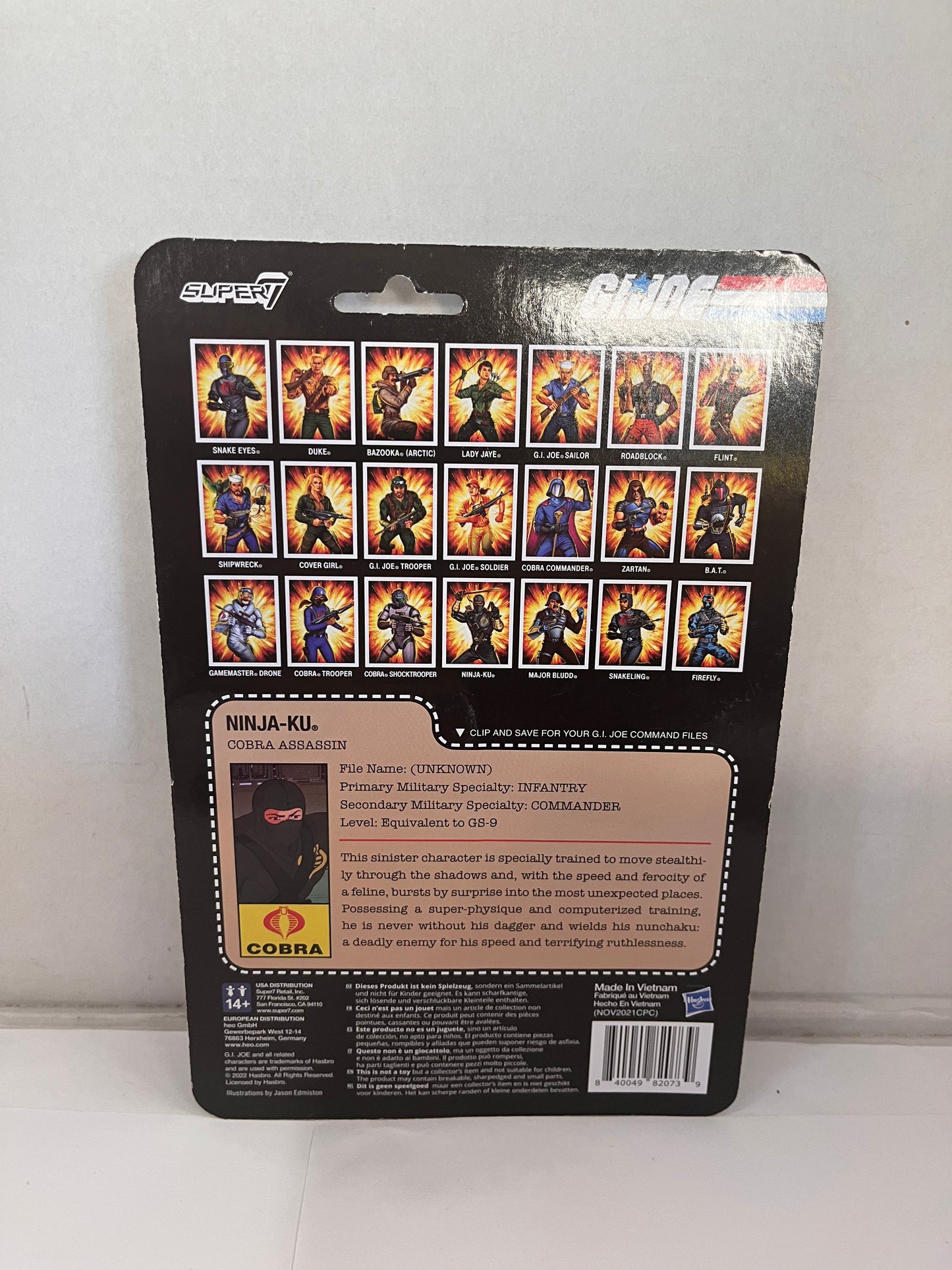 G.I. Joe Ninja Ku Cobra Assassin 3.75" Action Figure Reaction Figures