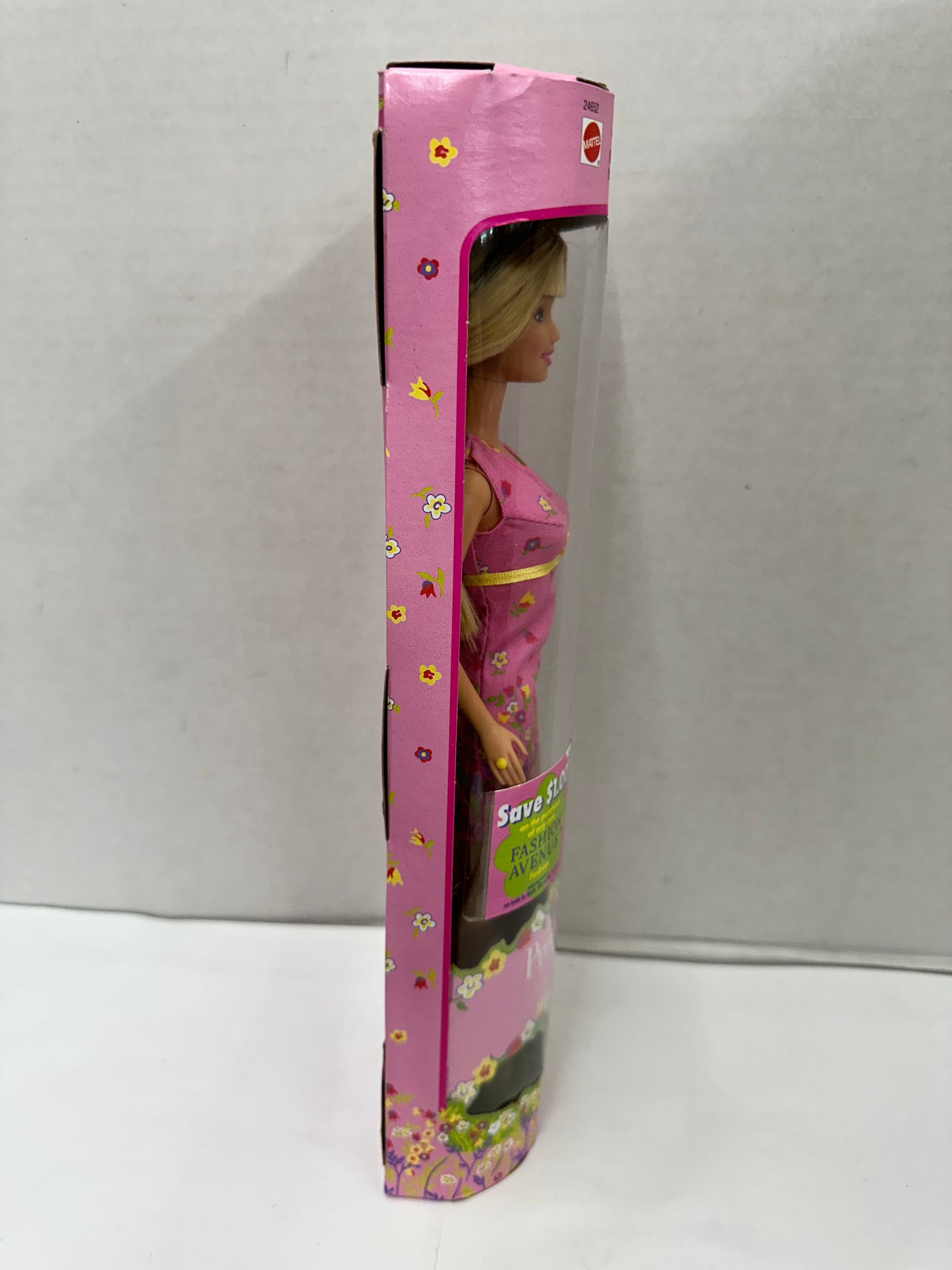 New 1999 Pretty Flowers Barbie 24652 Y2K Fashion Avenue Coupon Pink Flower Dress