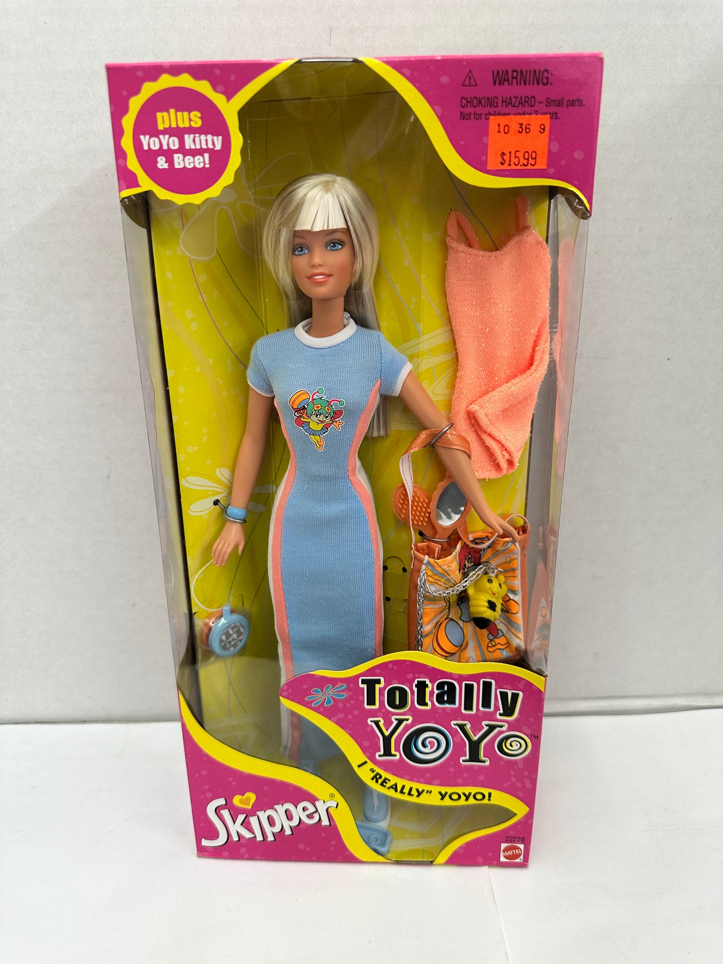 New In Box Barbie Doll Skipper Totally Yoyo 1998 Mattel #22228