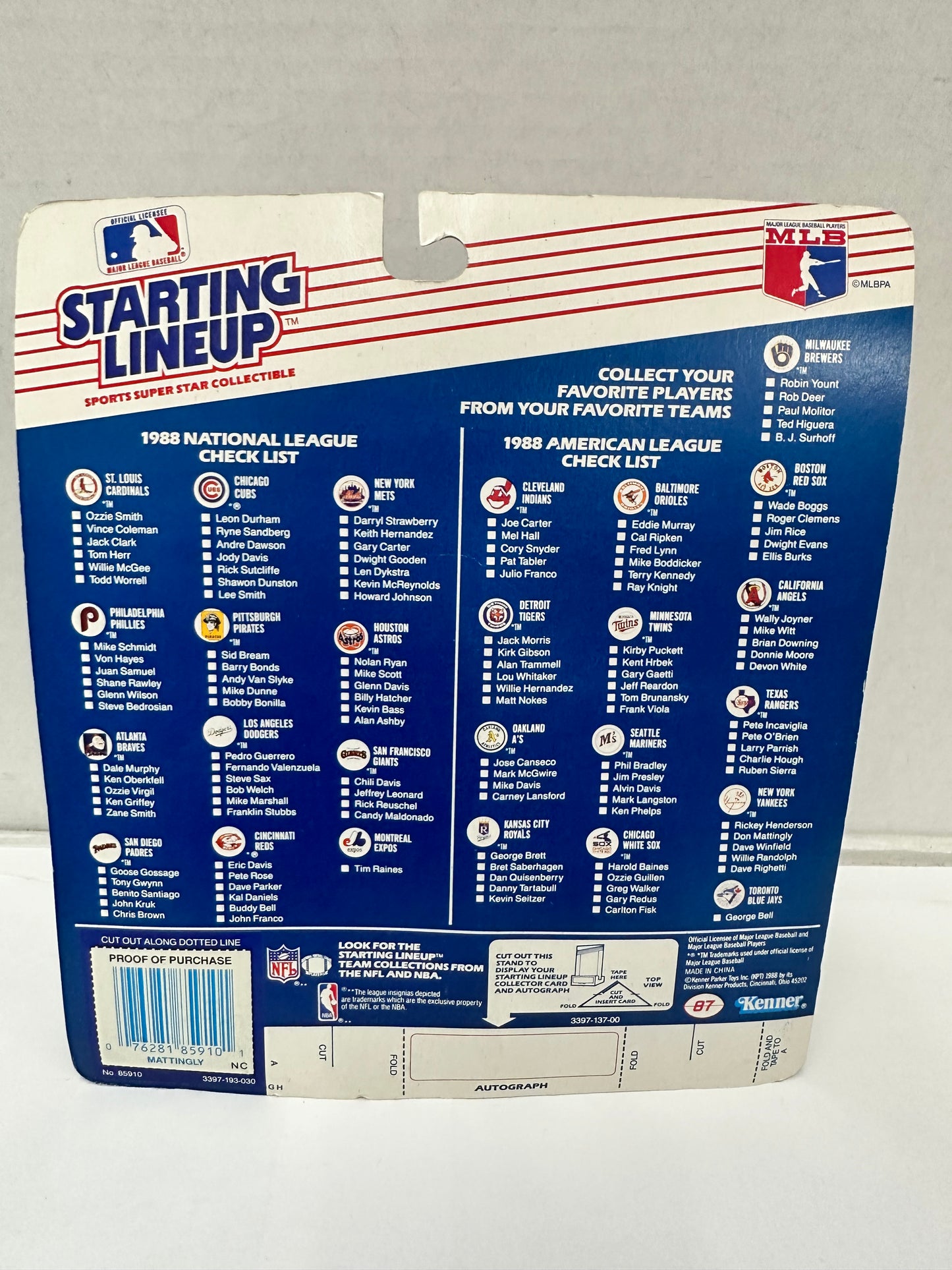 1988 Kenner Starting Lineup MLB New York Yankees Don Mattingly SEALED!