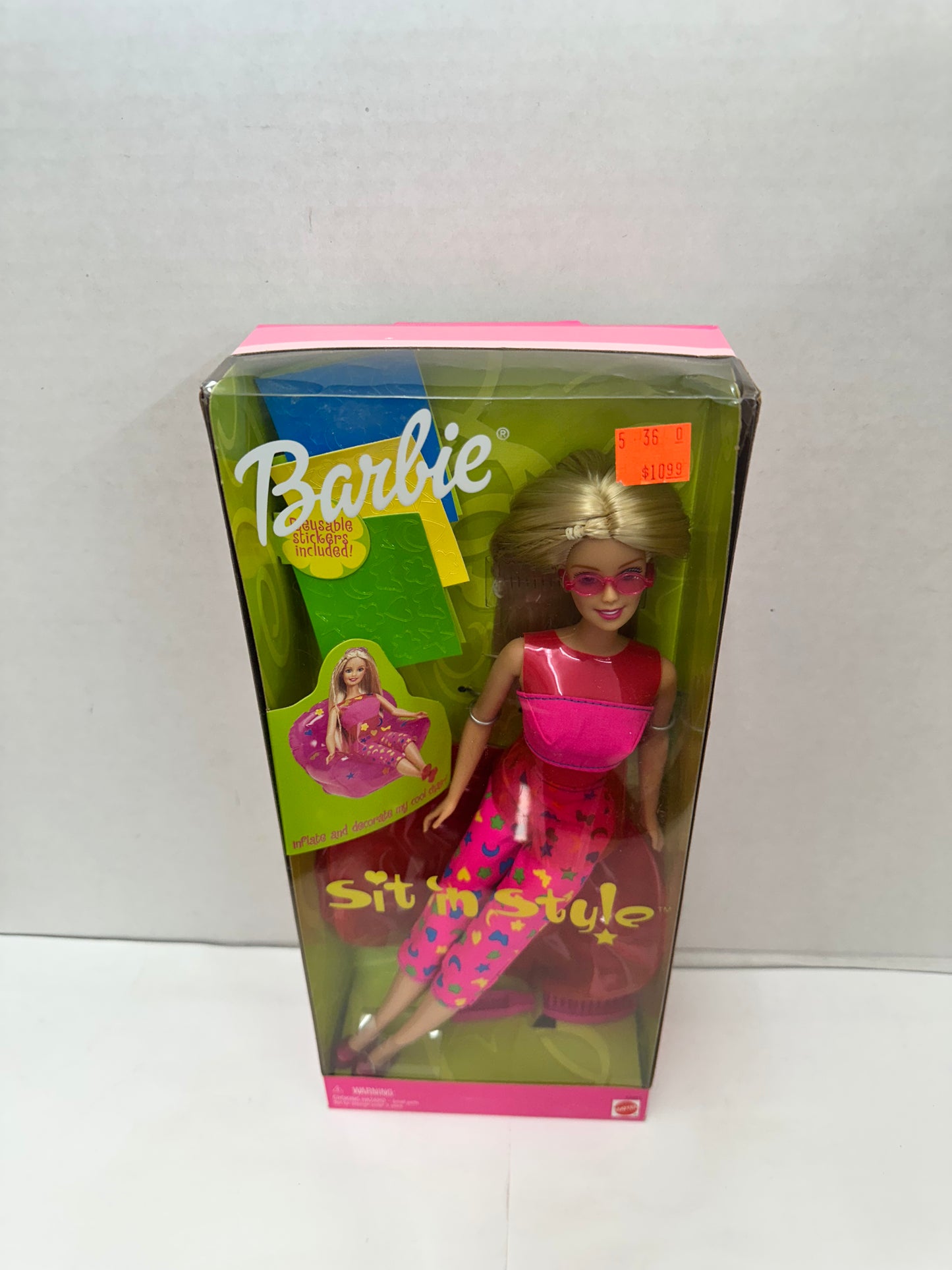 Mattel Barbie Sit in Style Fashion Doll 11.5in Original Unopened 1999