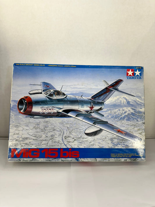 Tamiya MiG-15 bis 1/48 Scale Aircraft Series No.43 Open Box Kit 61043