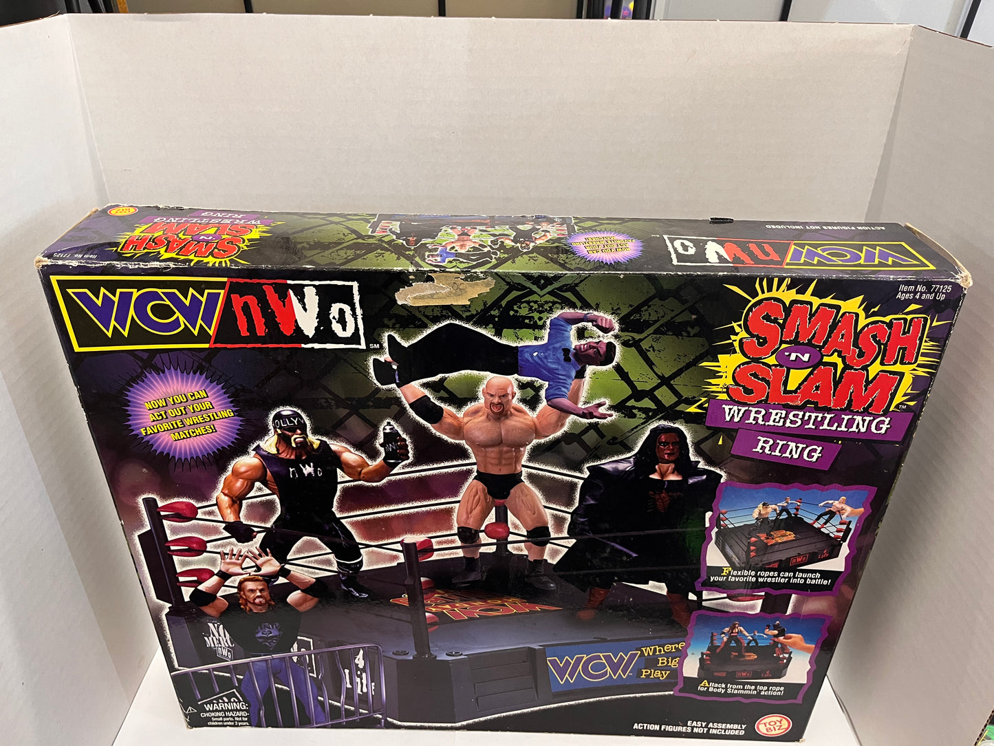 RARE 1999 WCW NWO Smash n Slam Wrestling Ring Toy Biz