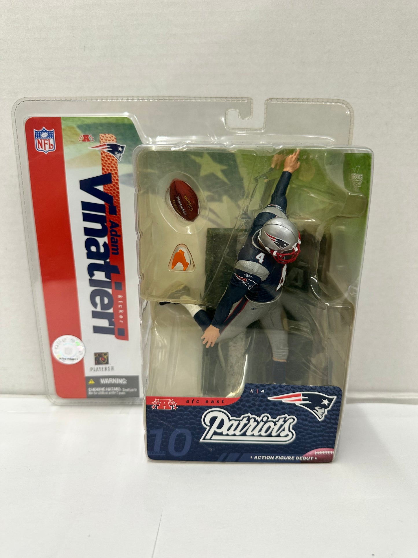NEW ENGLAND PATRIOTS ADAM VINATIERI NFL FOOTBALL ACTION FIGURE 2004 by MCFARLANE