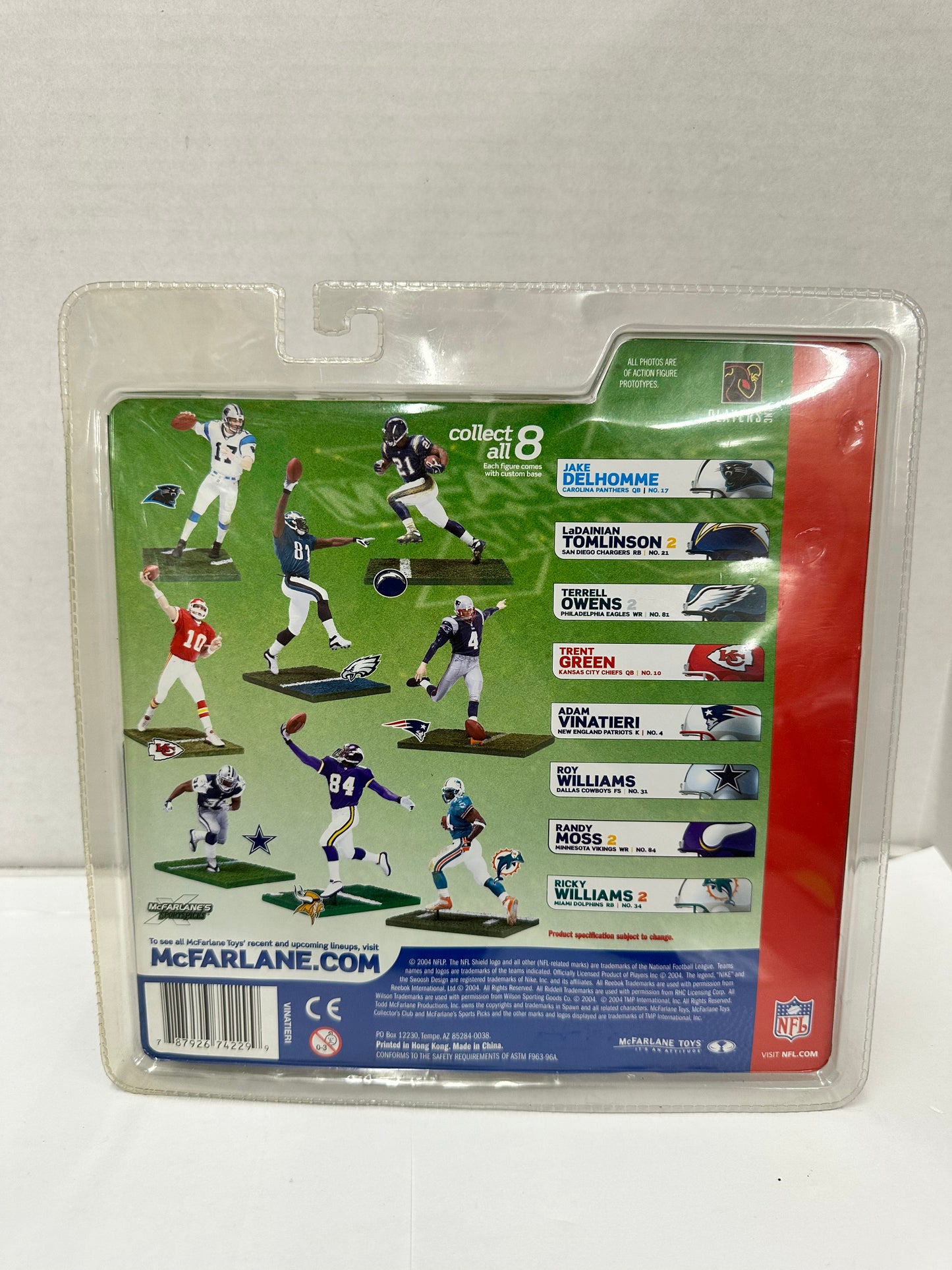 NEW ENGLAND PATRIOTS ADAM VINATIERI NFL FOOTBALL ACTION FIGURE 2004 by MCFARLANE