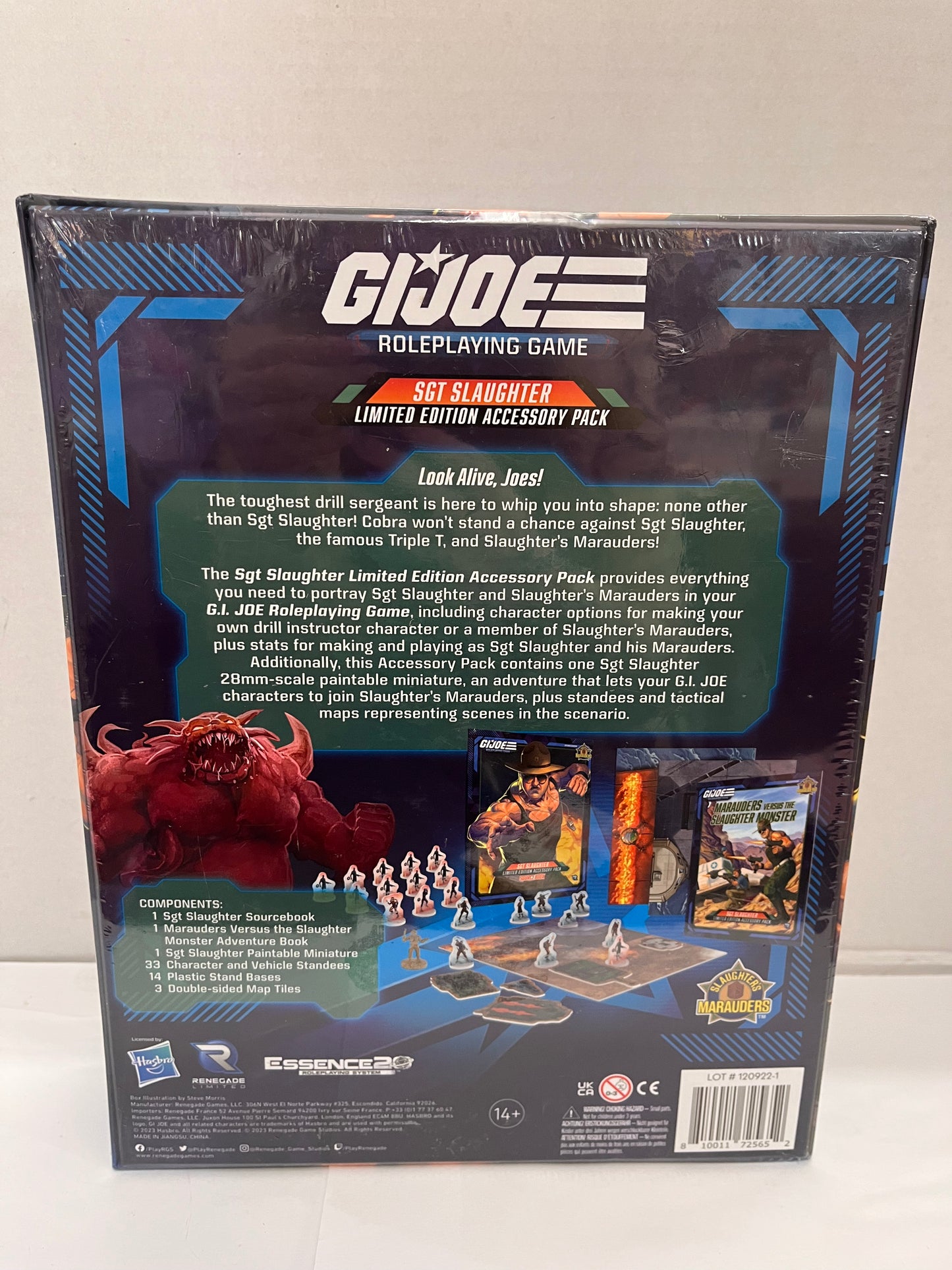 G.I. JOE Roleplaying Game RPG Sgt Slaughter Limited Edition Accessory Pack