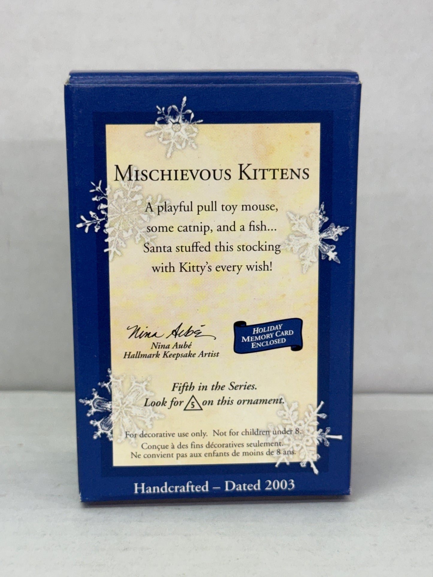 Hallmark Keepsake 2003 Mischievous Kittens Ornament 5th in Series