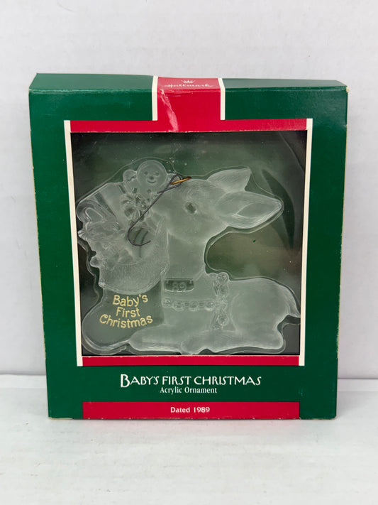 Hallmark Keepsake Ornament 1989 Baby's First Christmas Vintage