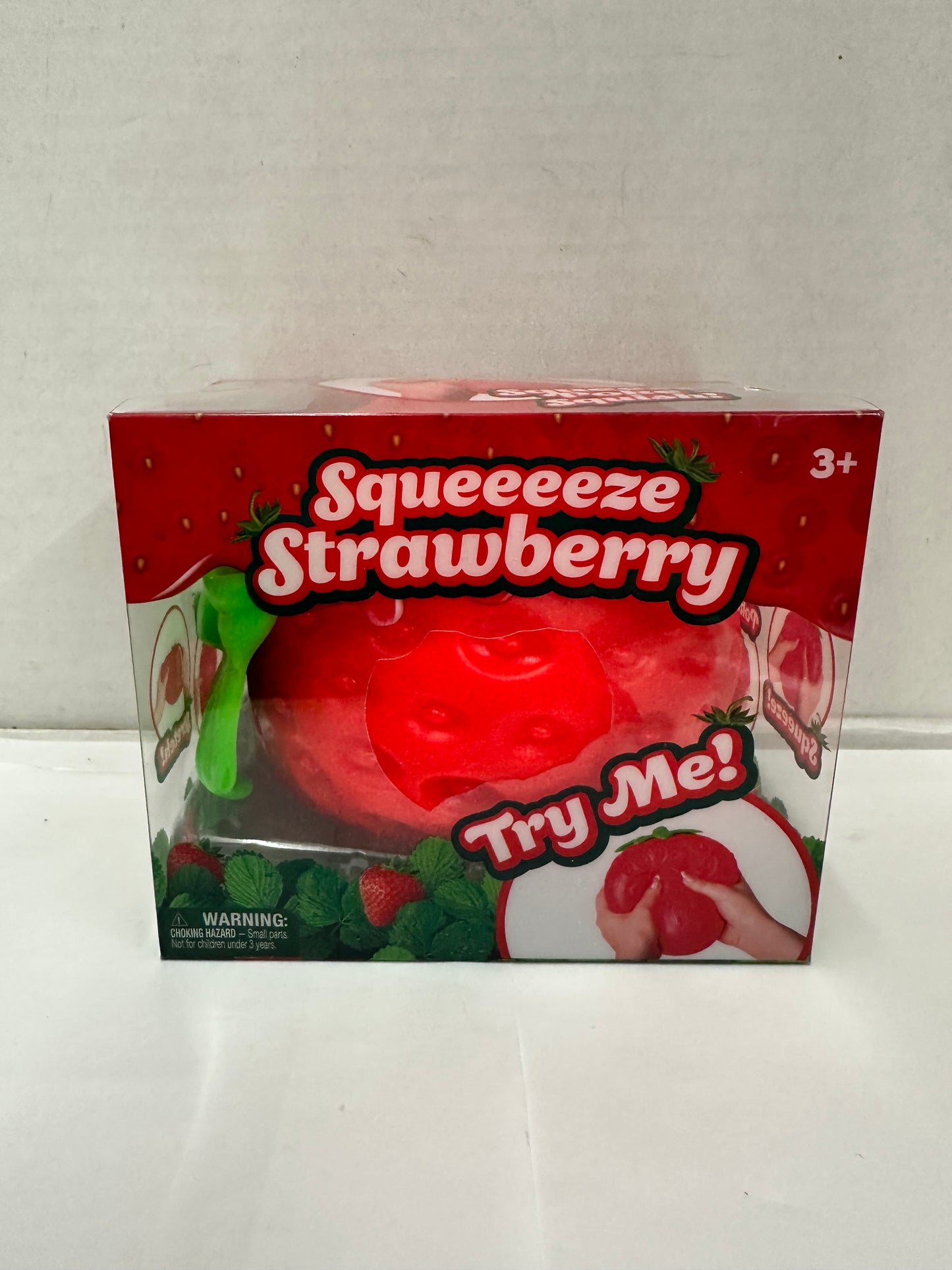 Jumbo Strawberry Squeeze Squishy Toy Stress Relief Fidget New In Box Sunny Days