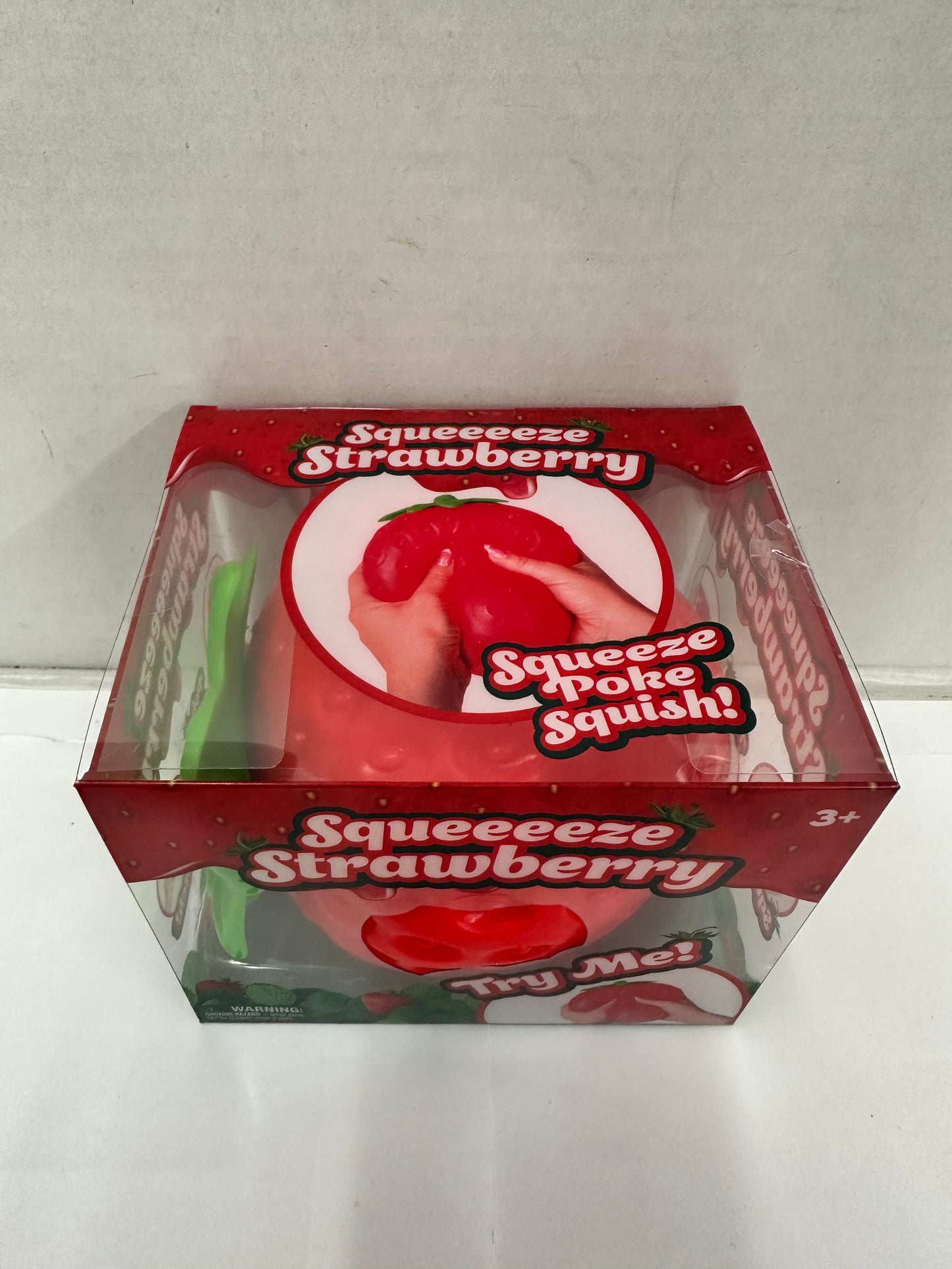 Jumbo Strawberry Squeeze Squishy Toy Stress Relief Fidget New In Box Sunny Days
