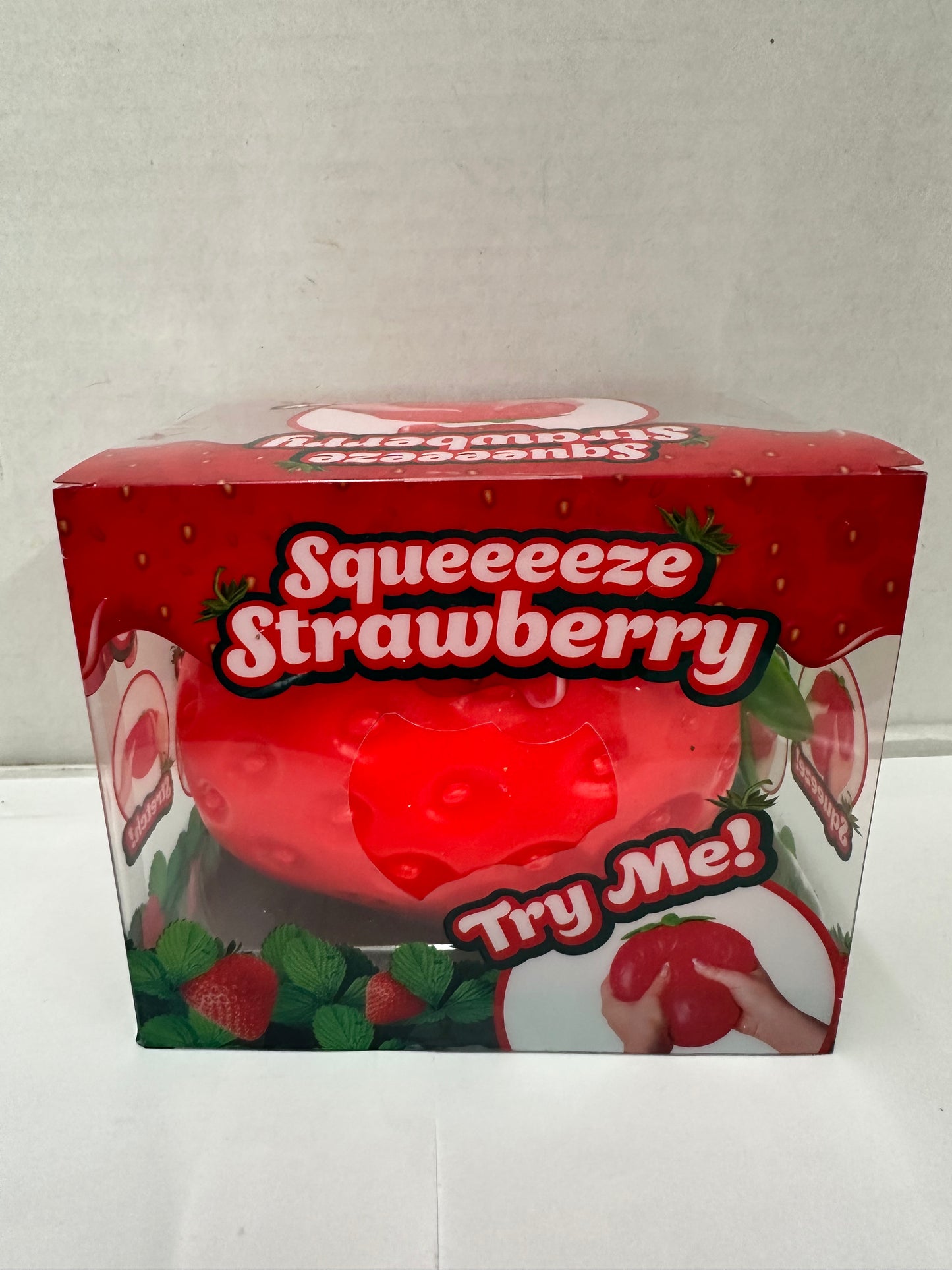 Jumbo Strawberry Squeeze Squishy Toy Stress Relief Fidget New In Box Sunny Days
