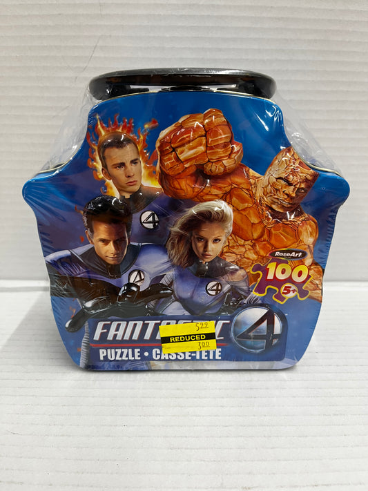 2005 Marvel Fantastic 4 Jigsaw Puzzle 100 Pieces Collector's Tin