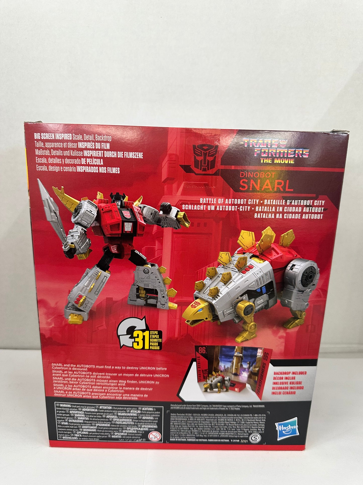 TRANSFORMERS THE MOVIE Studio Series 86 19 Dinobot SNARL Leader Class