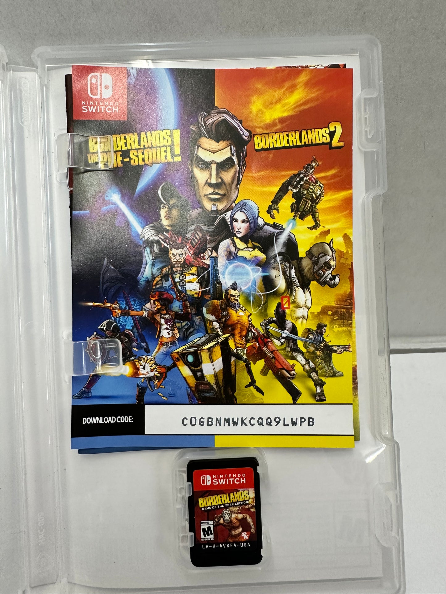 Borderlands Legendary Collection Nintendo Switch Game Cartridge And Case