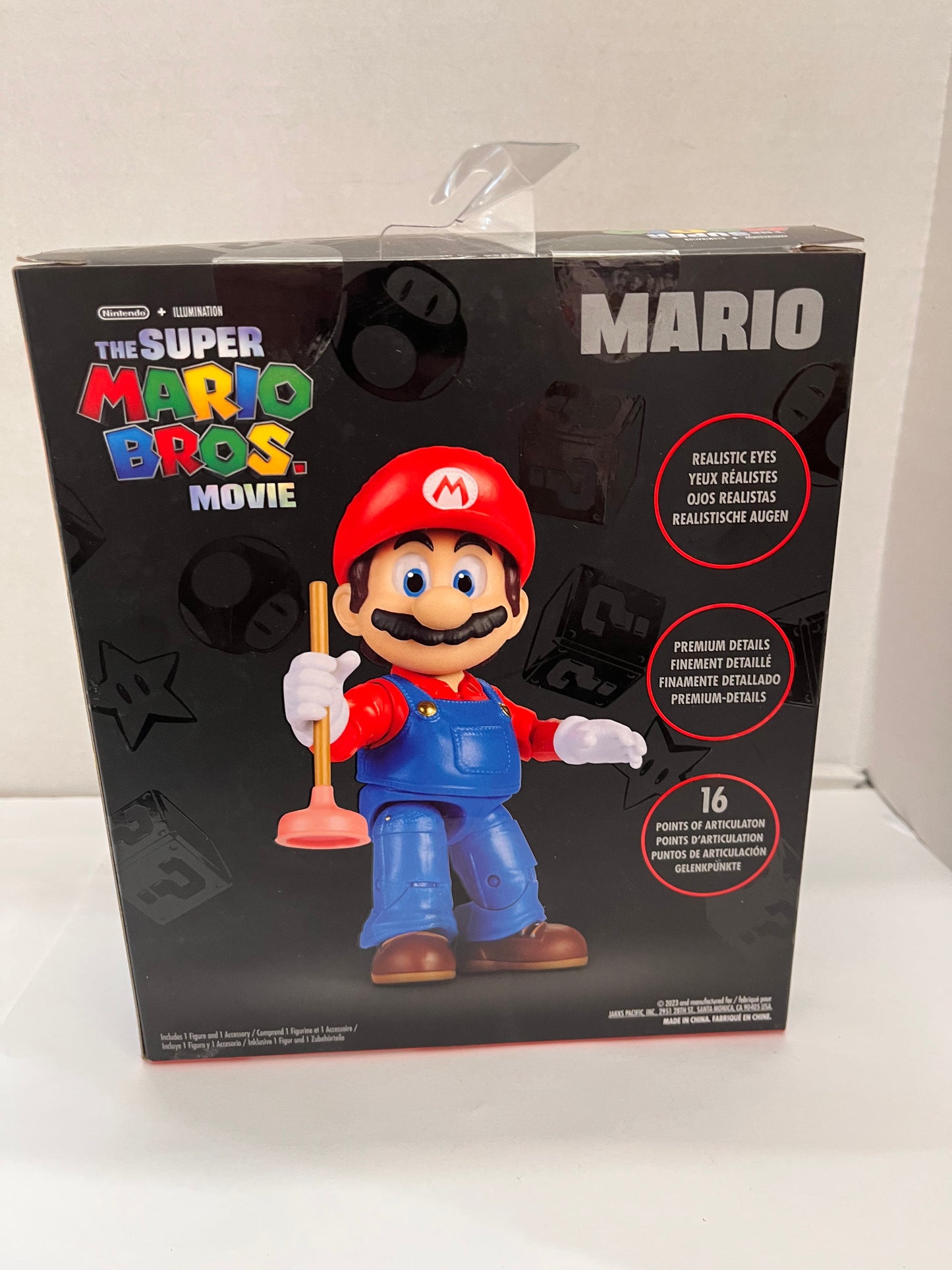 The Super Mario Bros Movie 5" Mario Figure W/ Plunger Jakks Nintendo