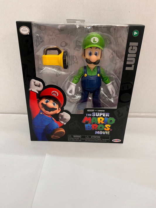 The Super Mario Bros. Movie 2023 Luigi Action Figure w Lantern
