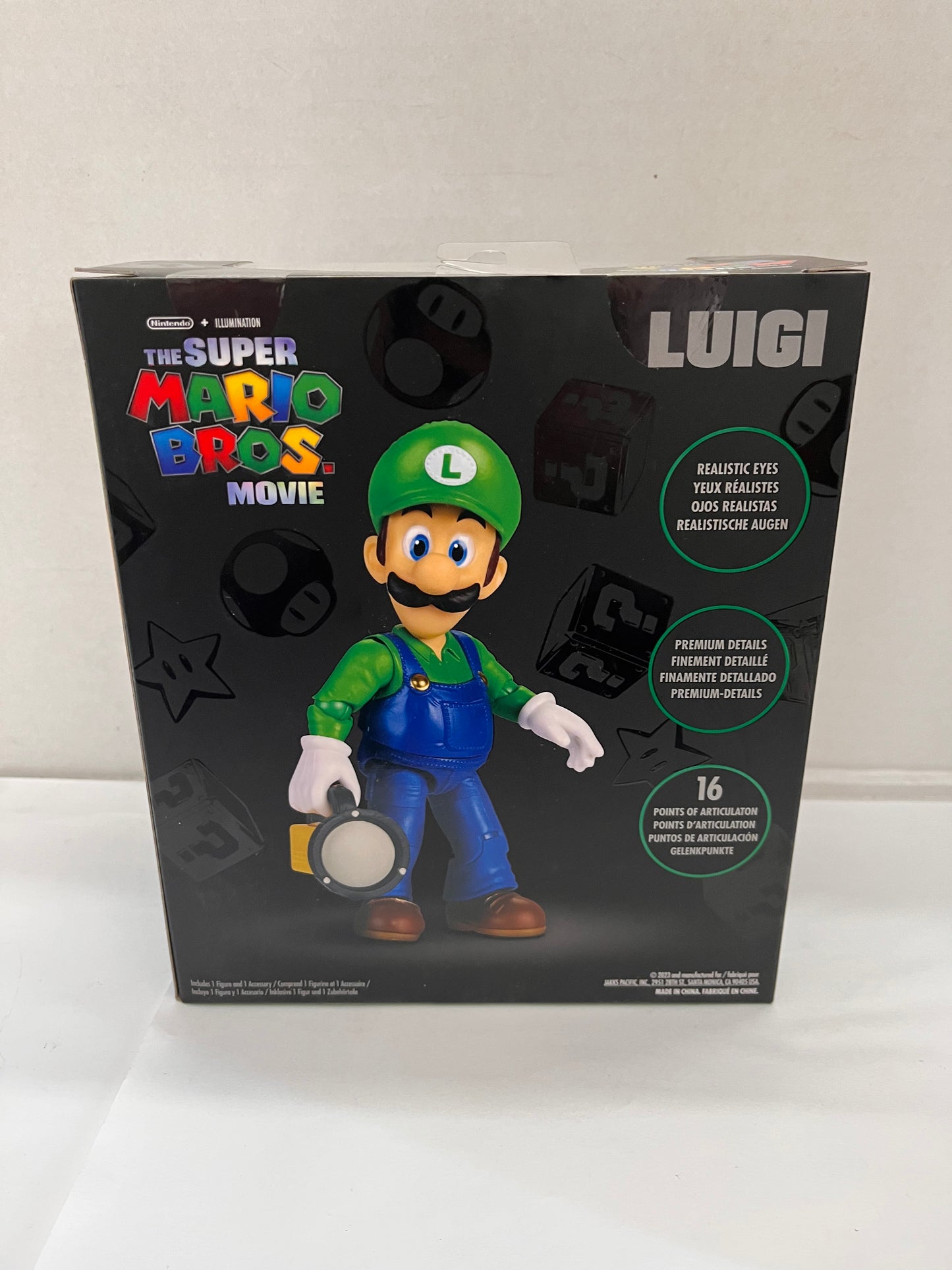 The Super Mario Bros. Movie 2023 Luigi Action Figure w Lantern