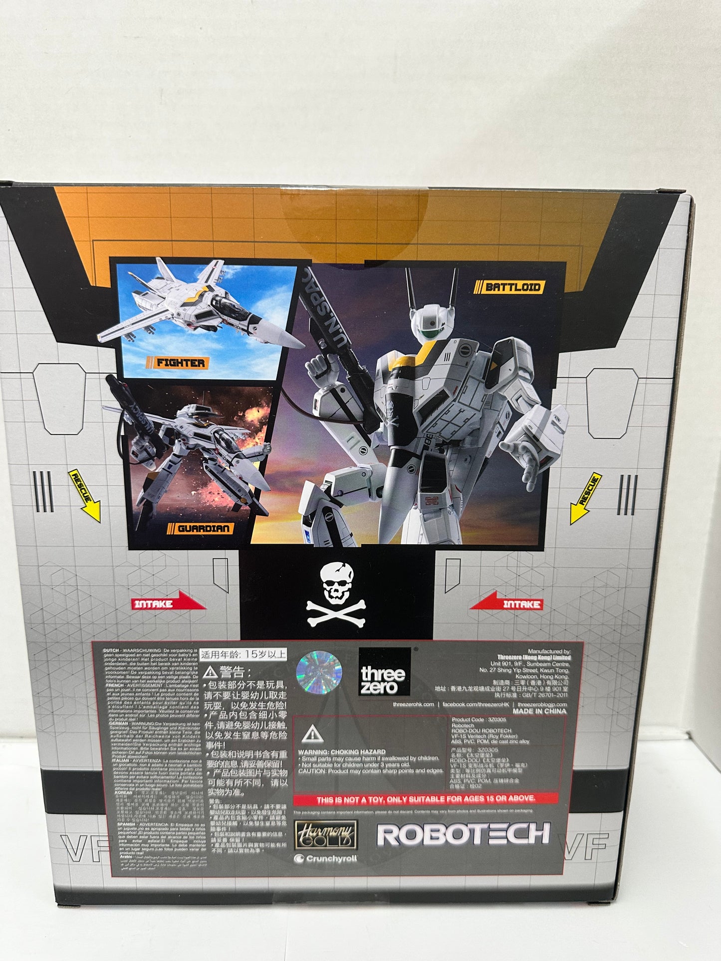 Robo-Dou Robotech Roy Fokker  VF-1S Veritech Diecast Action Figure by ThreeZero