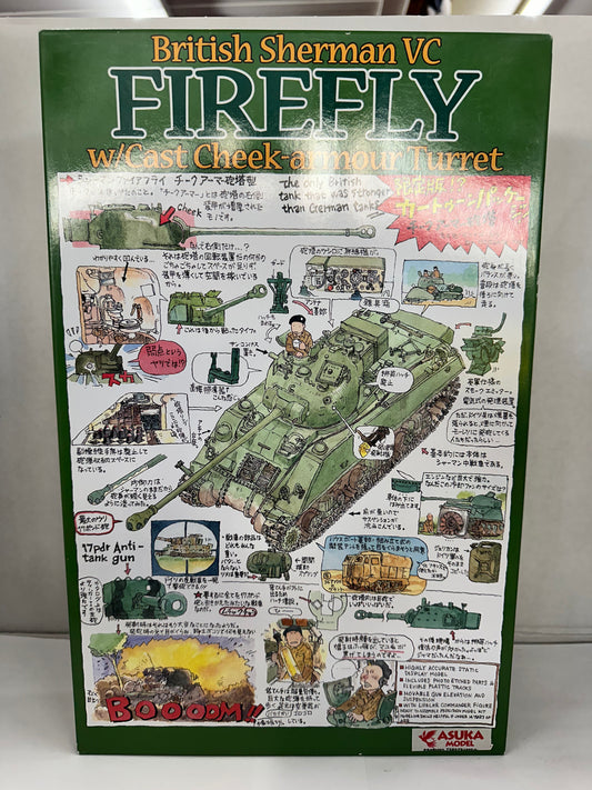 1/35 Asuka British Sherman VC Firefly w/Cast Cheek-Armour Turret Model Kit