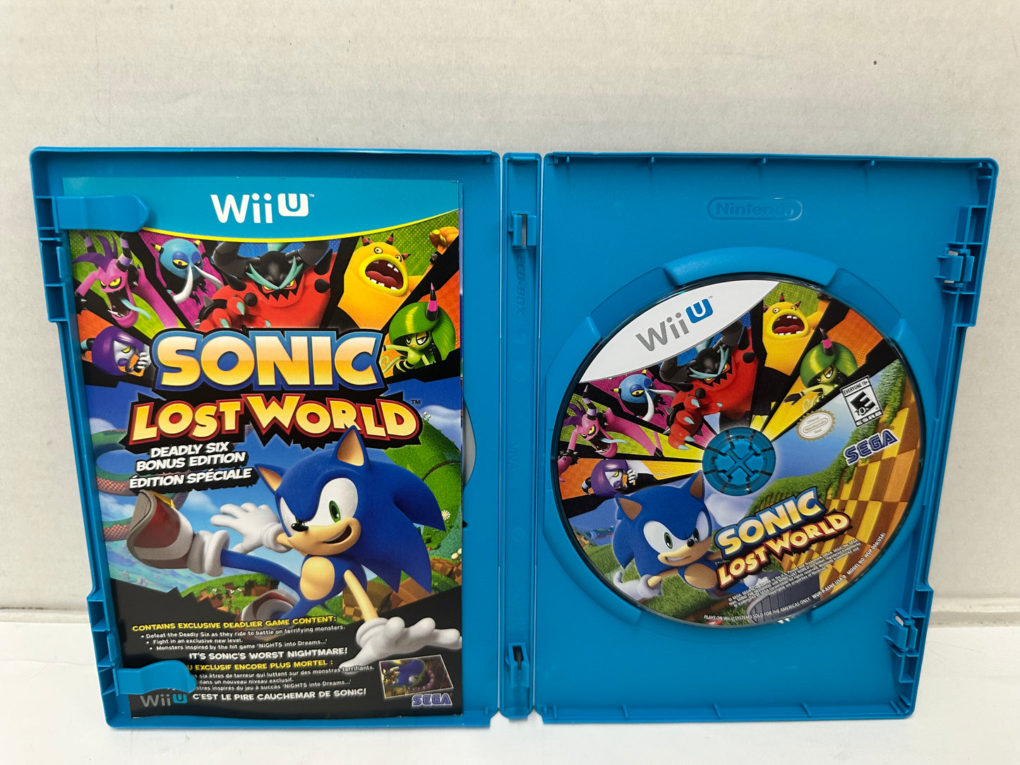 Sonic Lost World Deadly Six Bonus Edition (Nintendo Wii U, 2013) Working