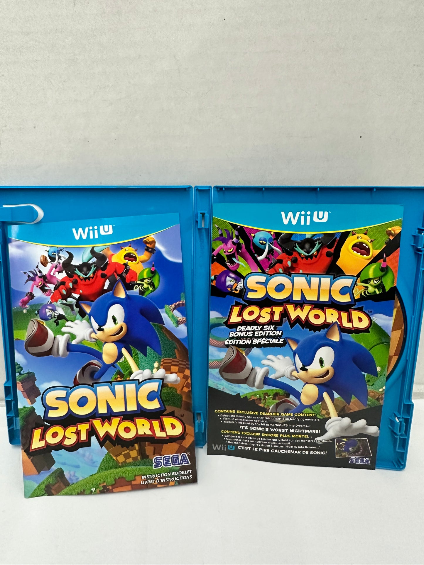 Sonic Lost World Deadly Six Bonus Edition (Nintendo Wii U, 2013) Working