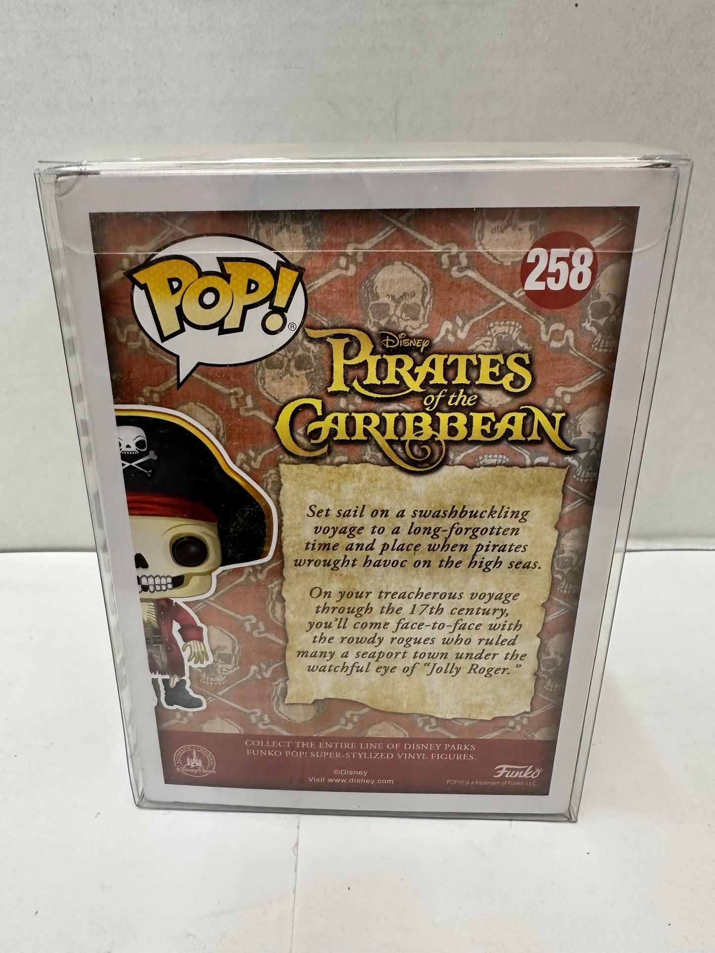 Funko Pop Jolly Roger #258 Pirates Caribbean Disney Park Exclusive Figure