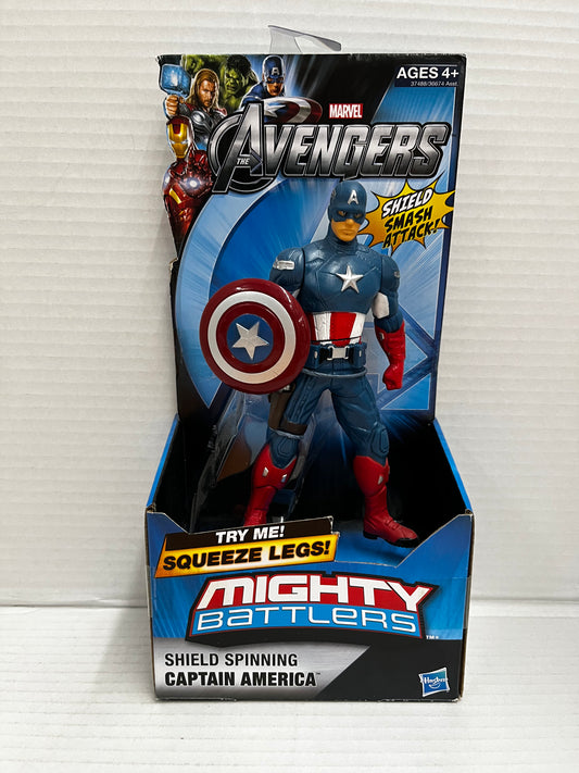CAPTAIN AMERICA ( 6") HTF ( 2011 ) MARVEL MIGHTY BATTLERS AVENGERS ACTION FIGURE