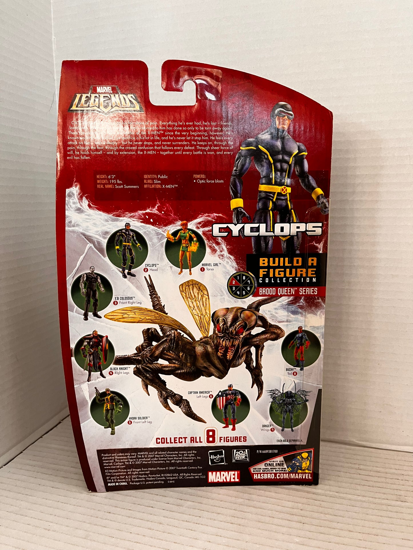 2007 Hasbro Marvel Legends CYCLOPS Action Figure, Brood Queen BAF, X-Men