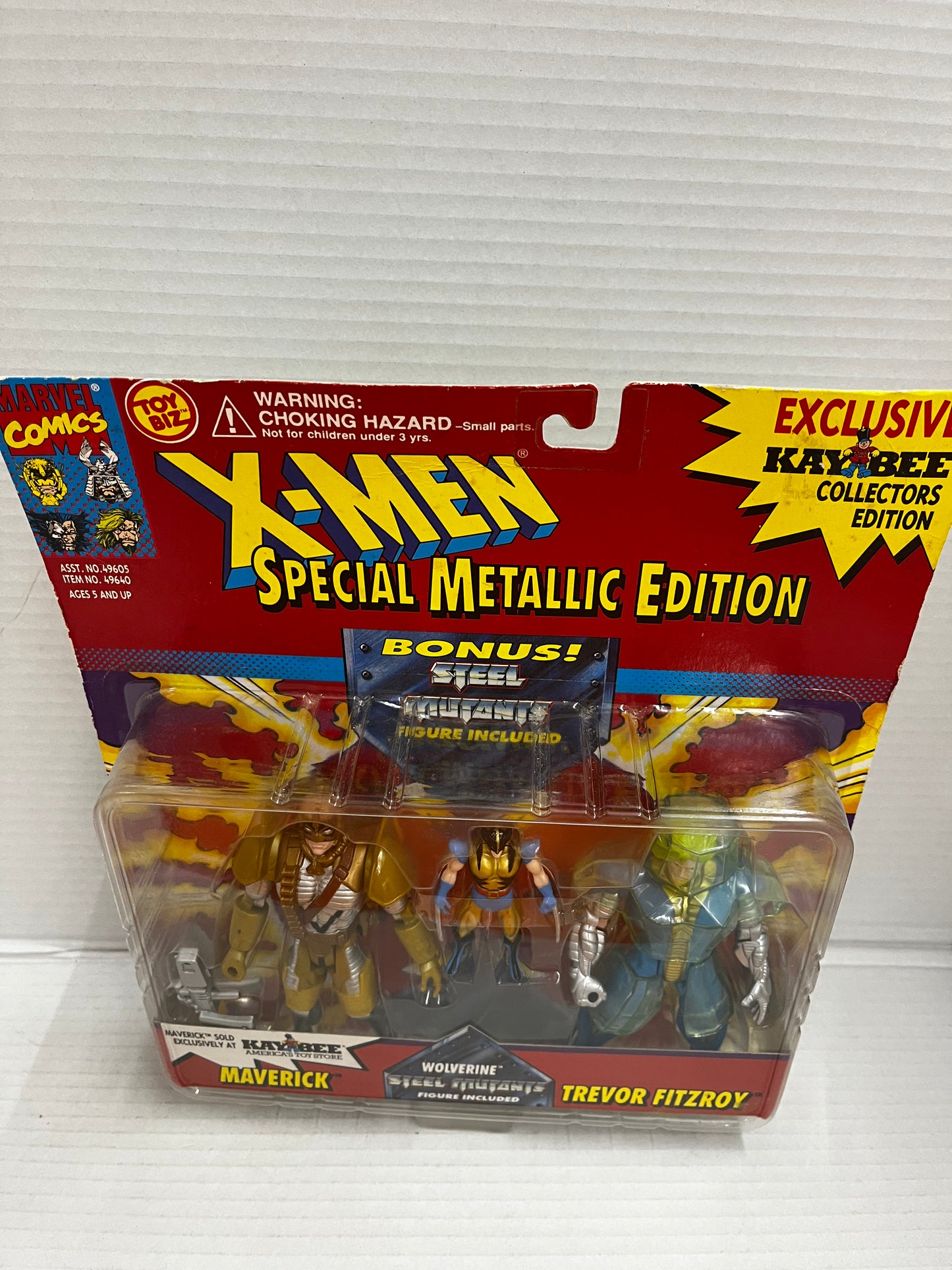 X-MEN KAYBEE METALLIC EDITION MAVERICK & TREVOR FITZROY 2 PACK MOC TOYBIZ
